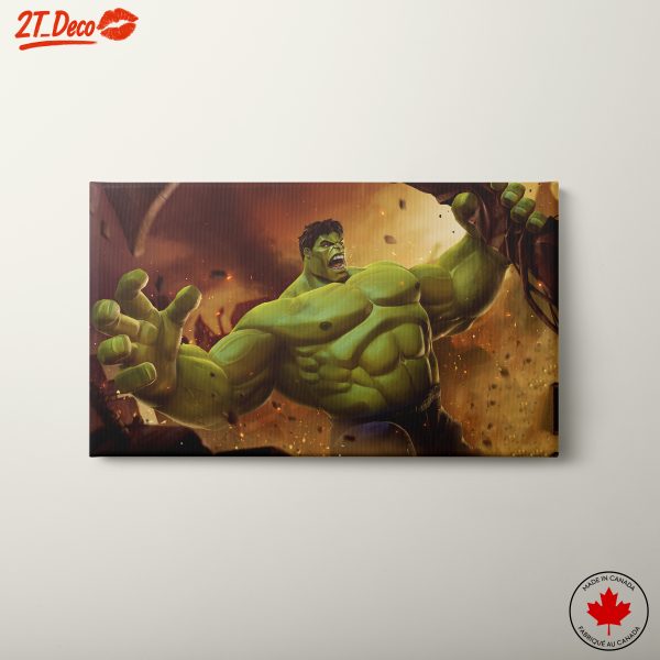 Dynamic Hulk Artwork with Explosive Action