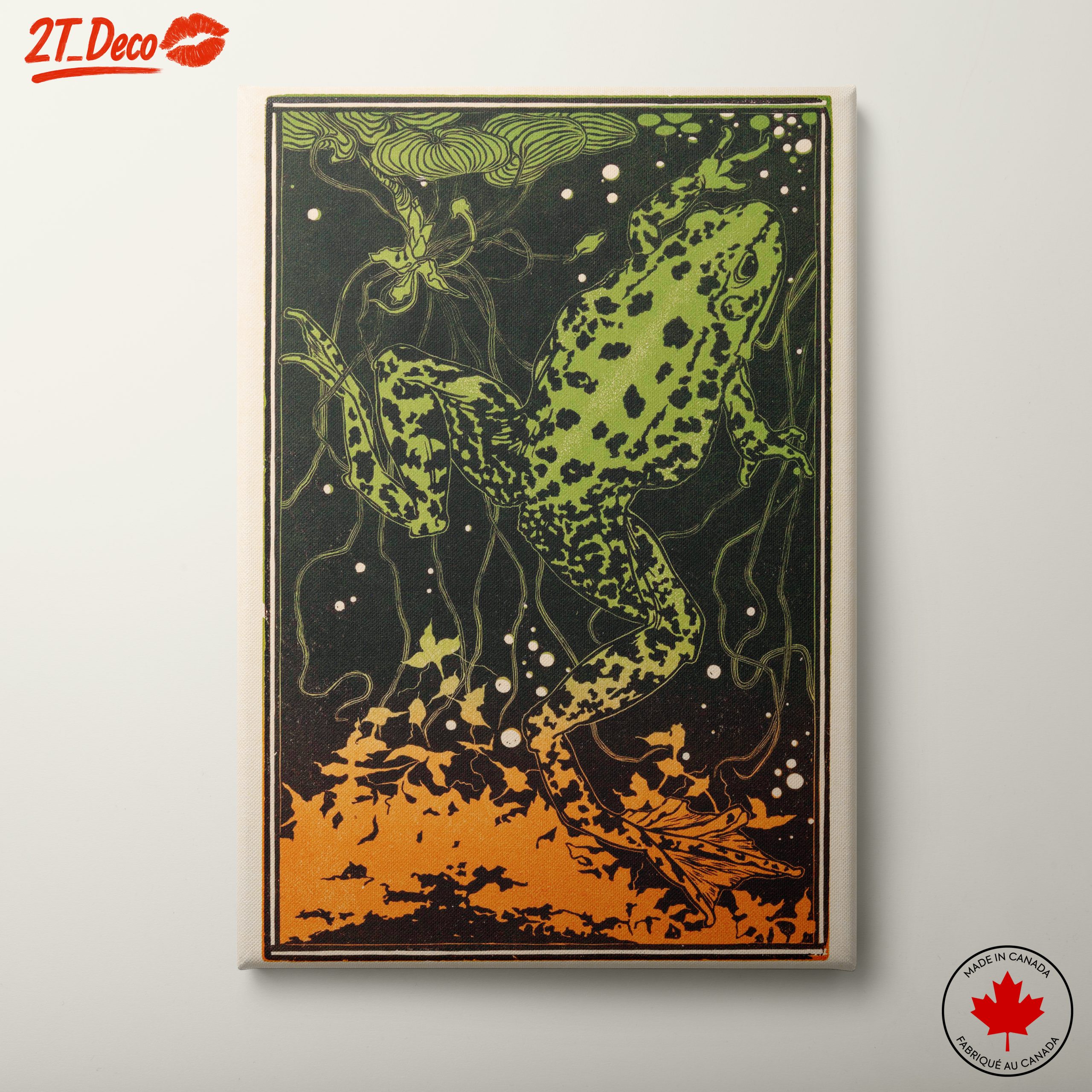 Vibrant Frog Illustration in Nature