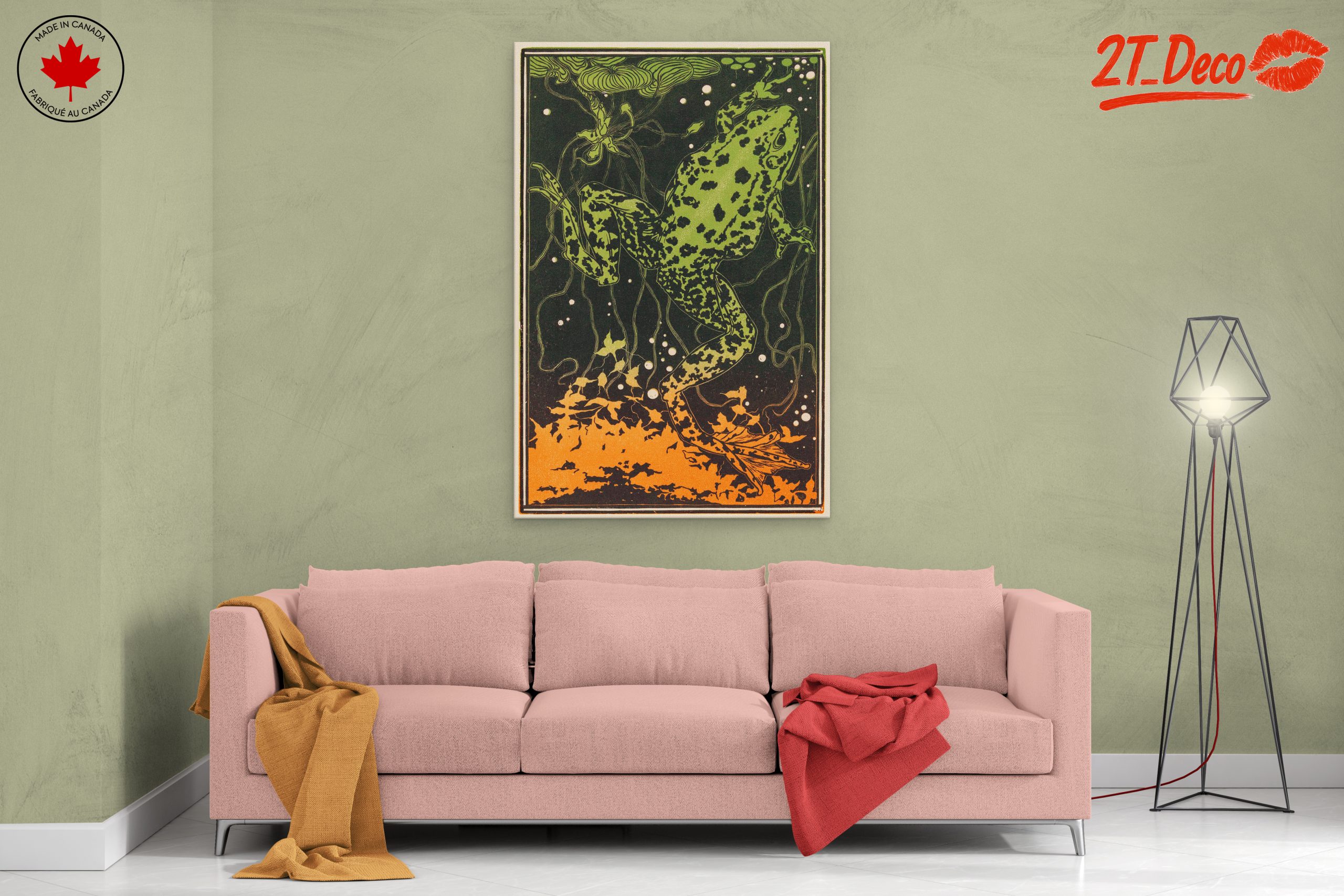 Vibrant Frog Illustration in Nature - Image 2