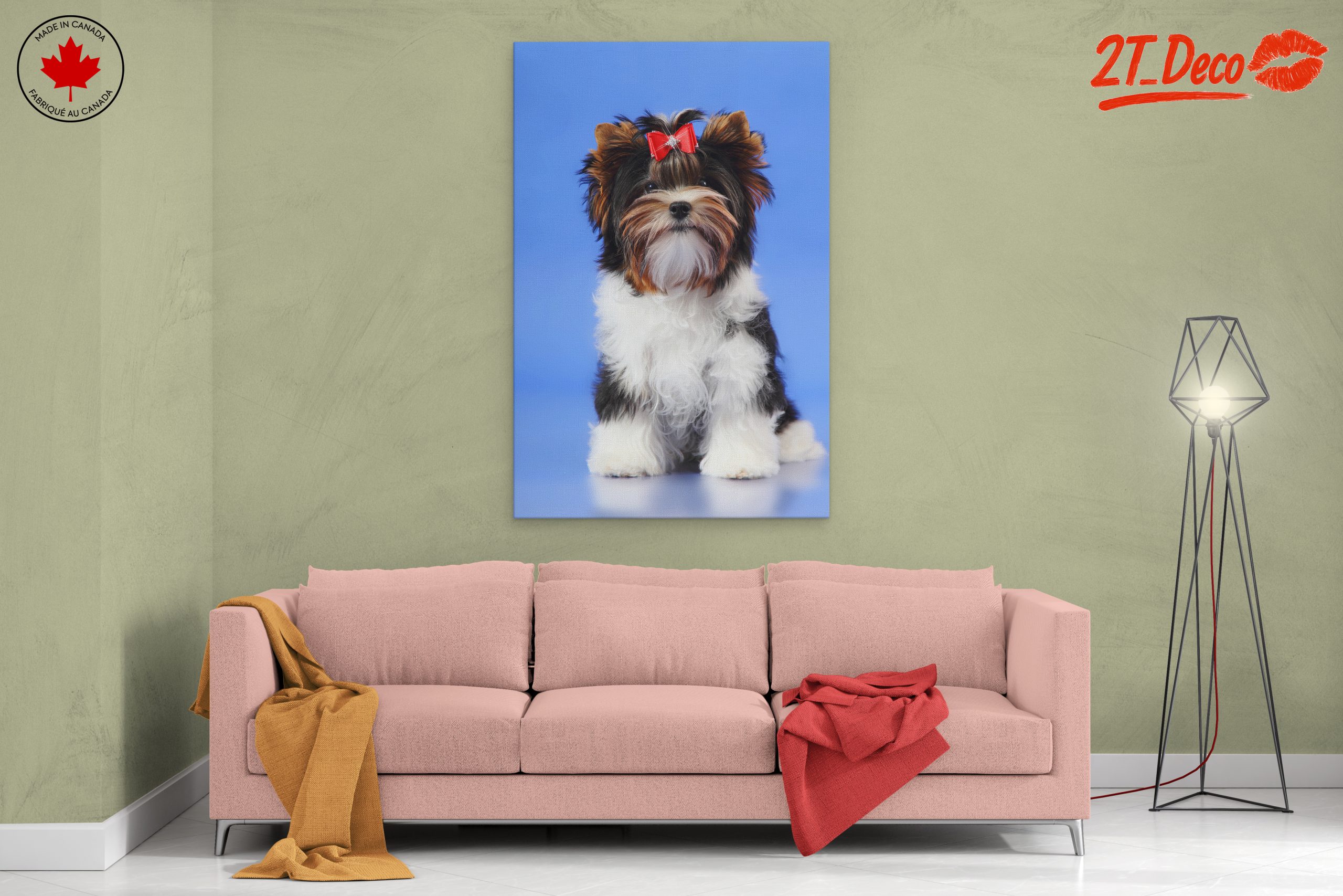 Cute Dog Portrait with Bow - Image 2
