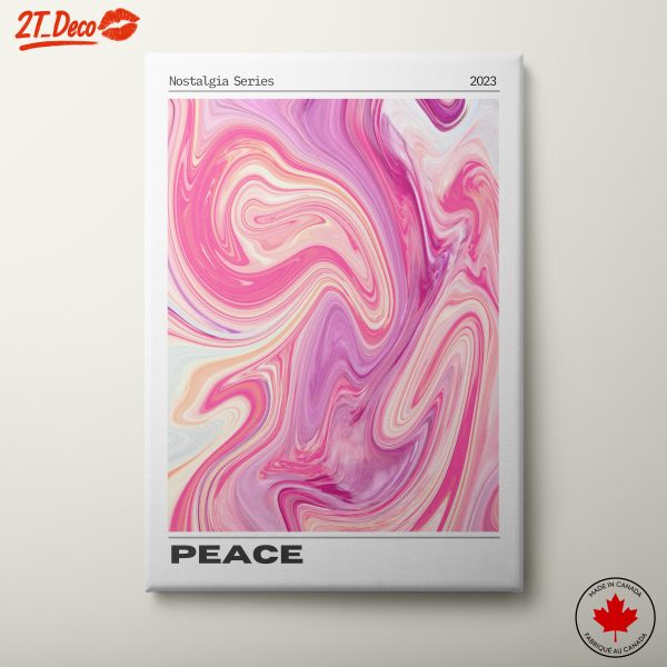 Fluid Abstract Artwork in Pink Hues
