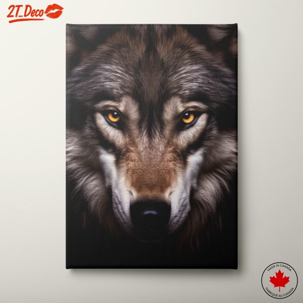 Majestic Wolf Portrait in Dark Tones