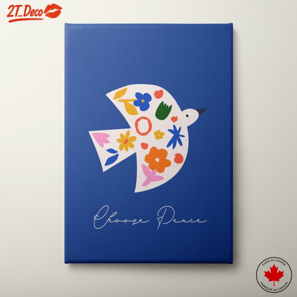 Colorful Bird Poster with Floral Design