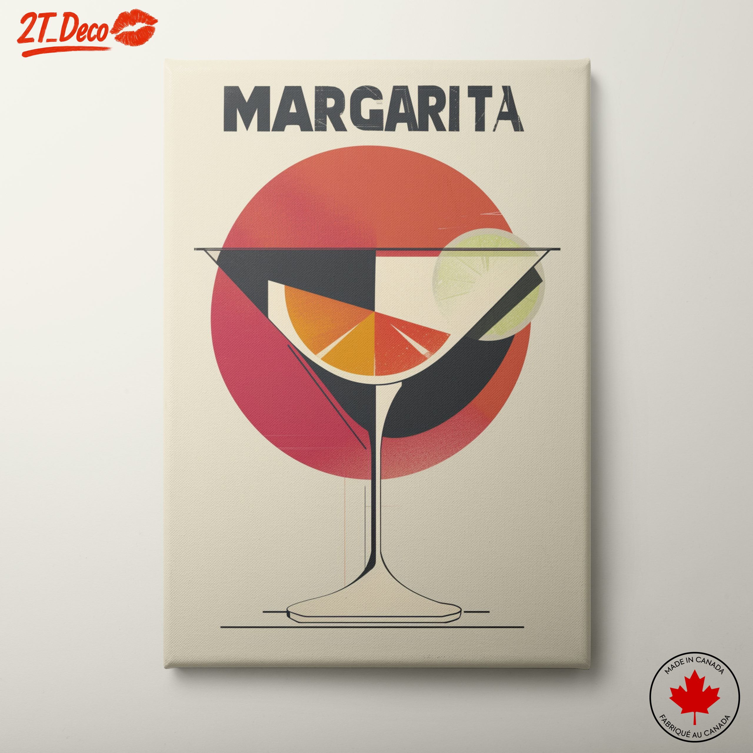 Stylized Margarita Cocktail Artwork
