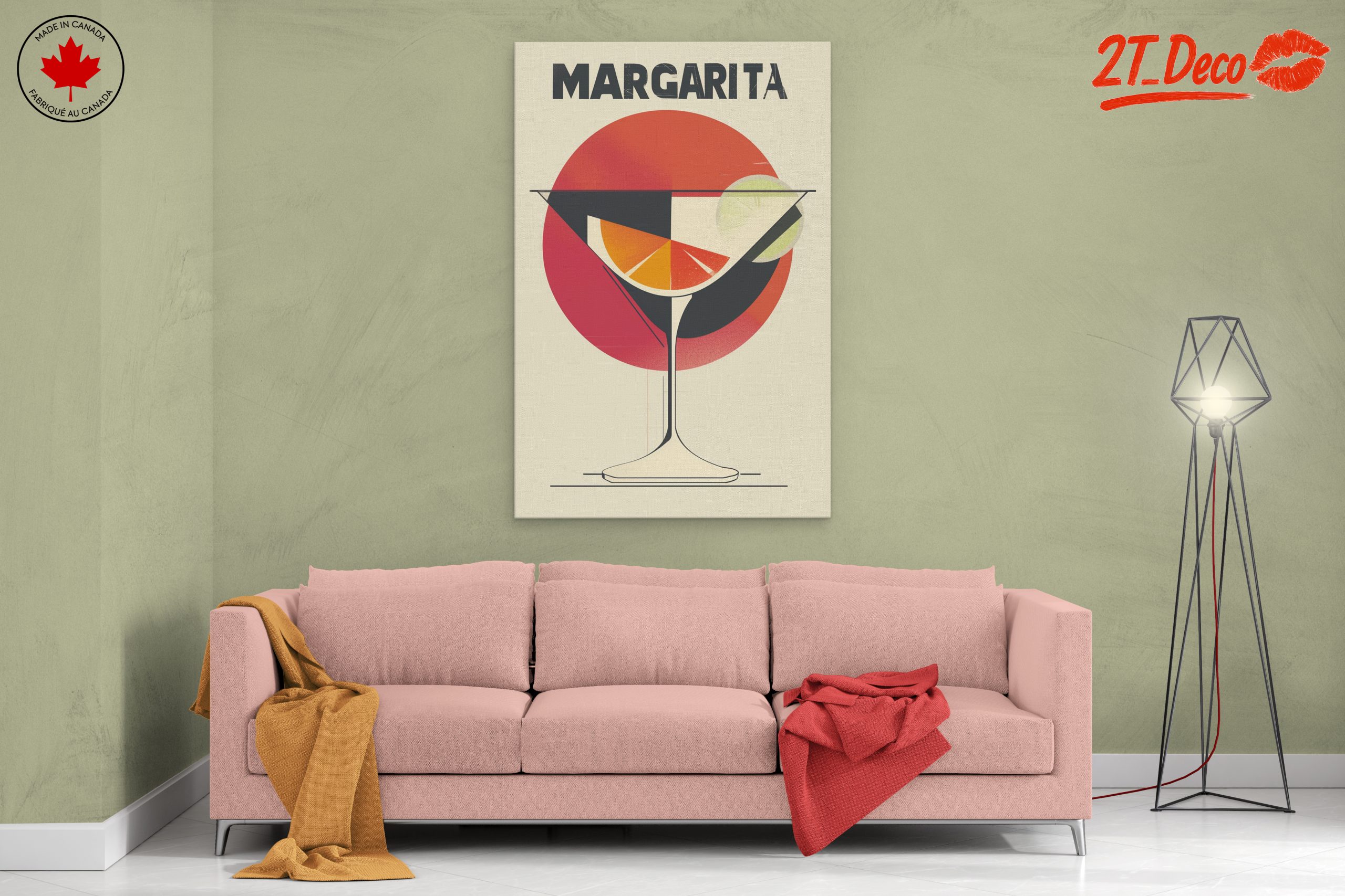 Stylized Margarita Cocktail Artwork - Image 2