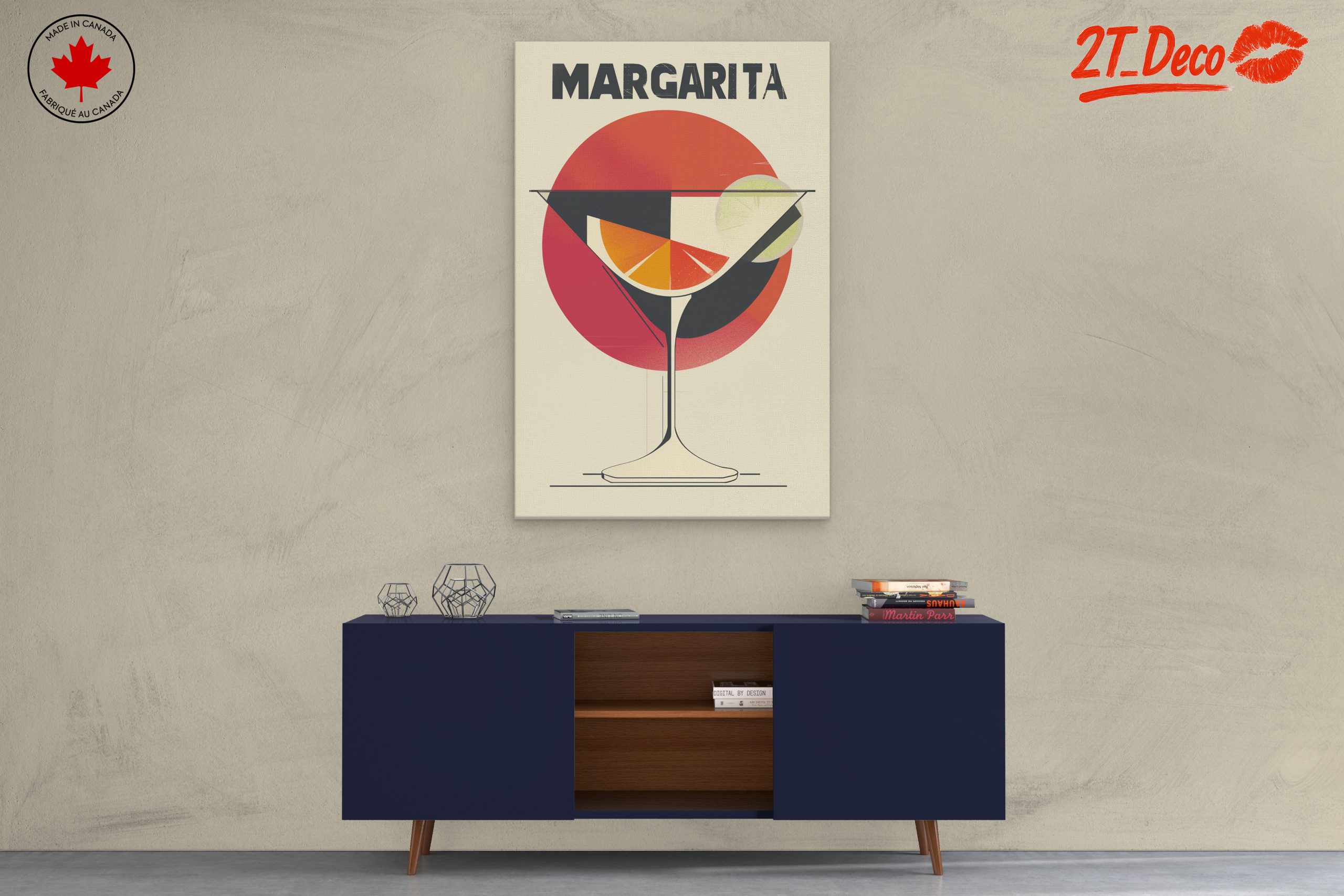 Stylized Margarita Cocktail Artwork - Image 3