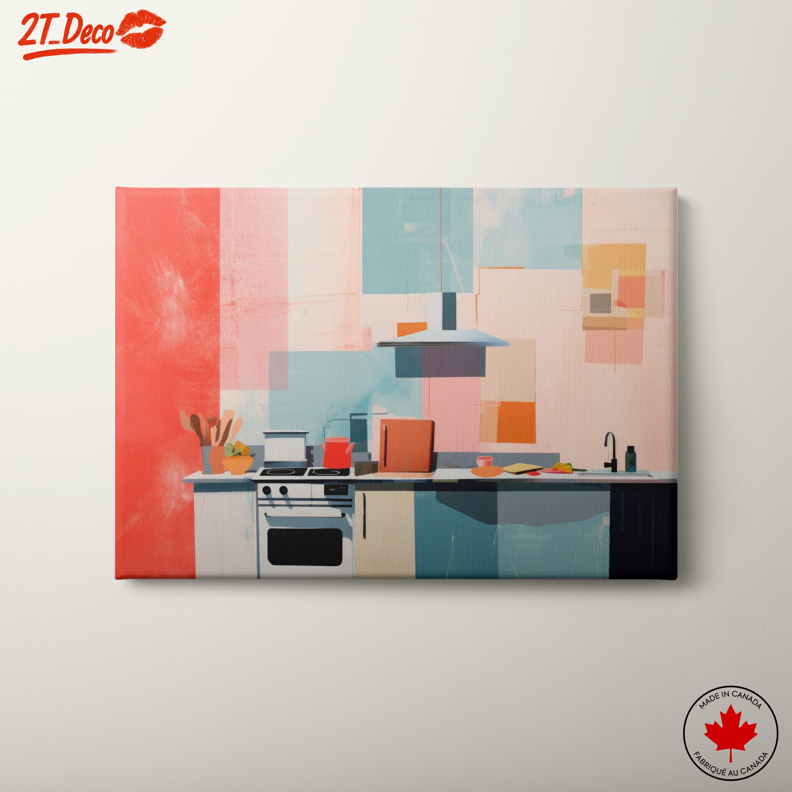 Stylish Modern Botanical Kitchen Art