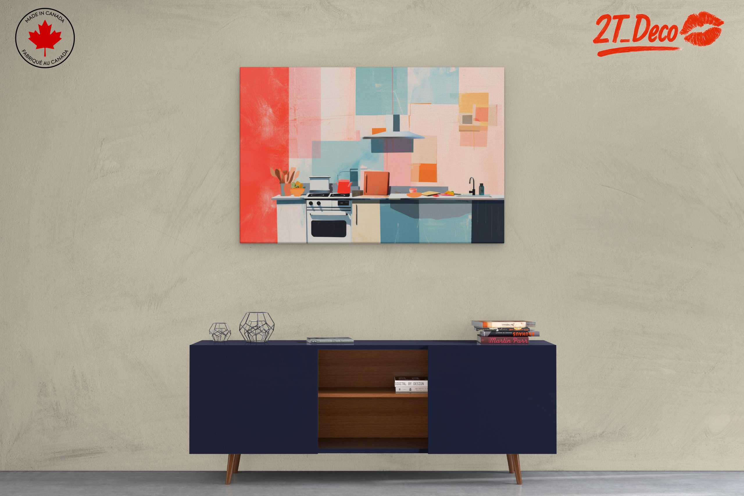 Stylish Modern Botanical Kitchen Art - Image 3