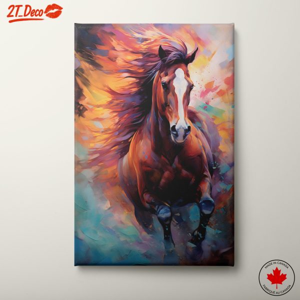 Vibrant Horse Artwork in Abstract Style
