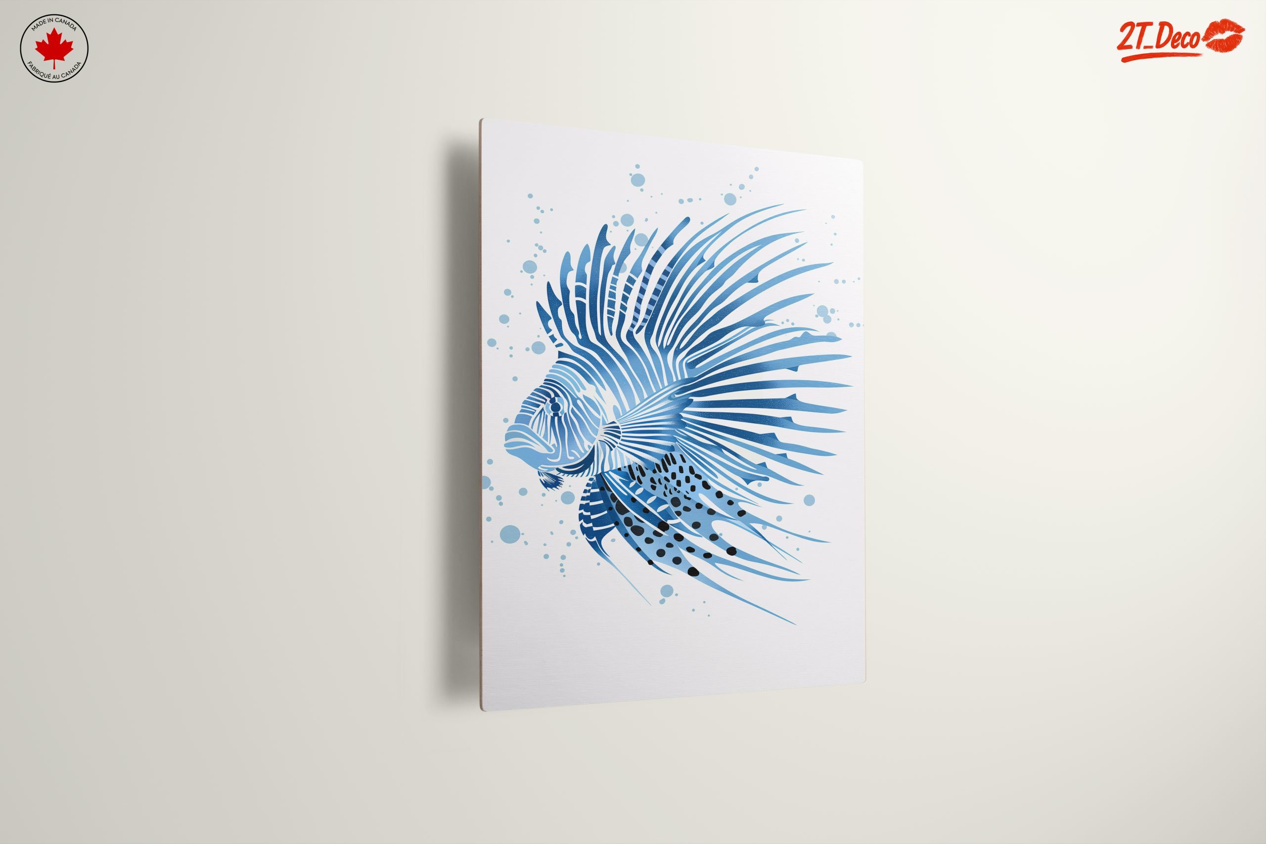 Stylized Marine Life Art in Blue - Image 13