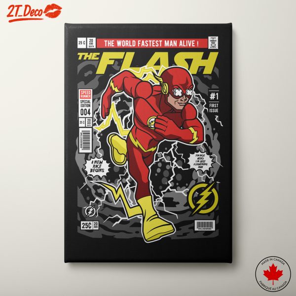 The Flash Comic Art Featuring The Fastest Man Alive