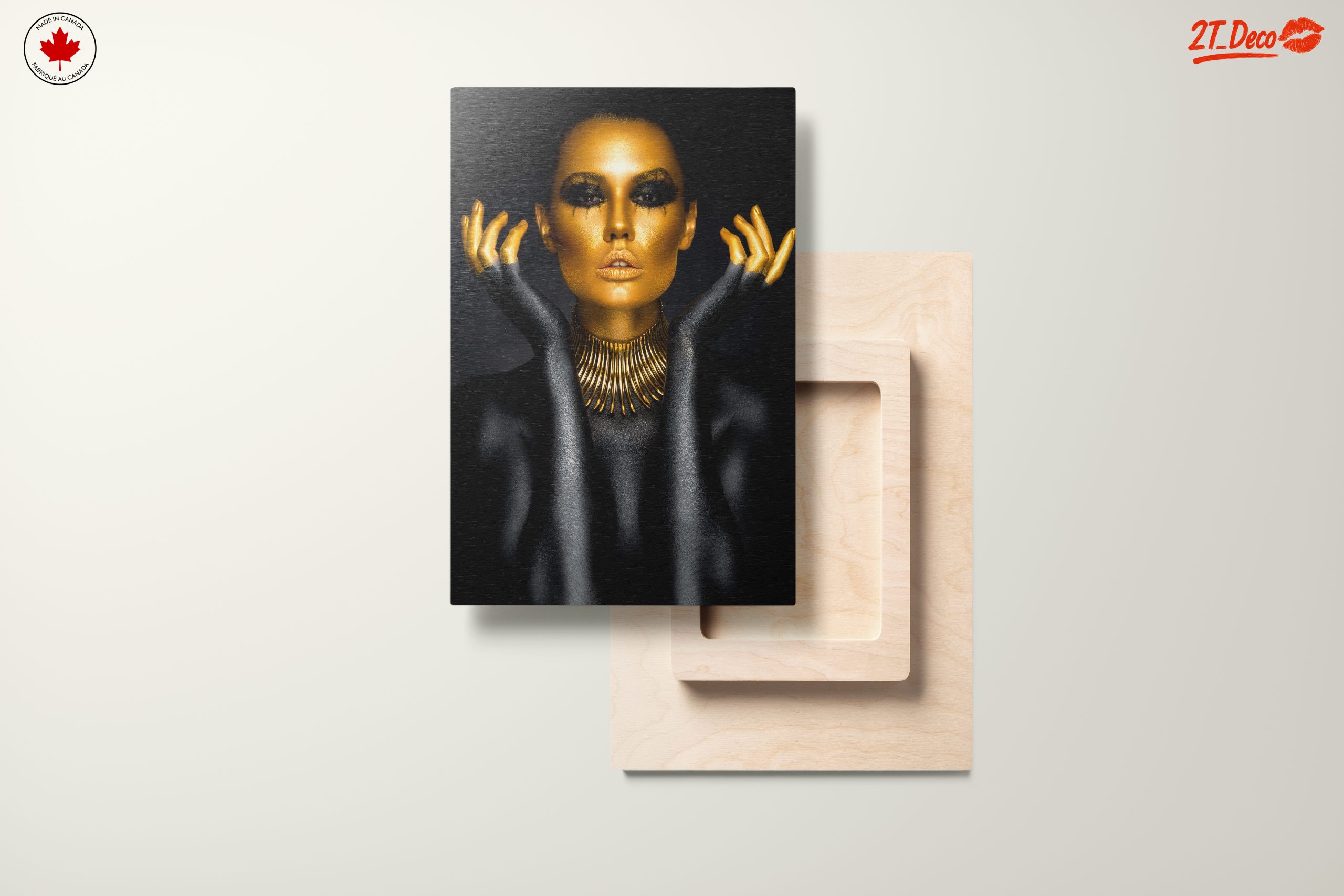 Striking Afro Art Portrait with Gold Accents - Image 11