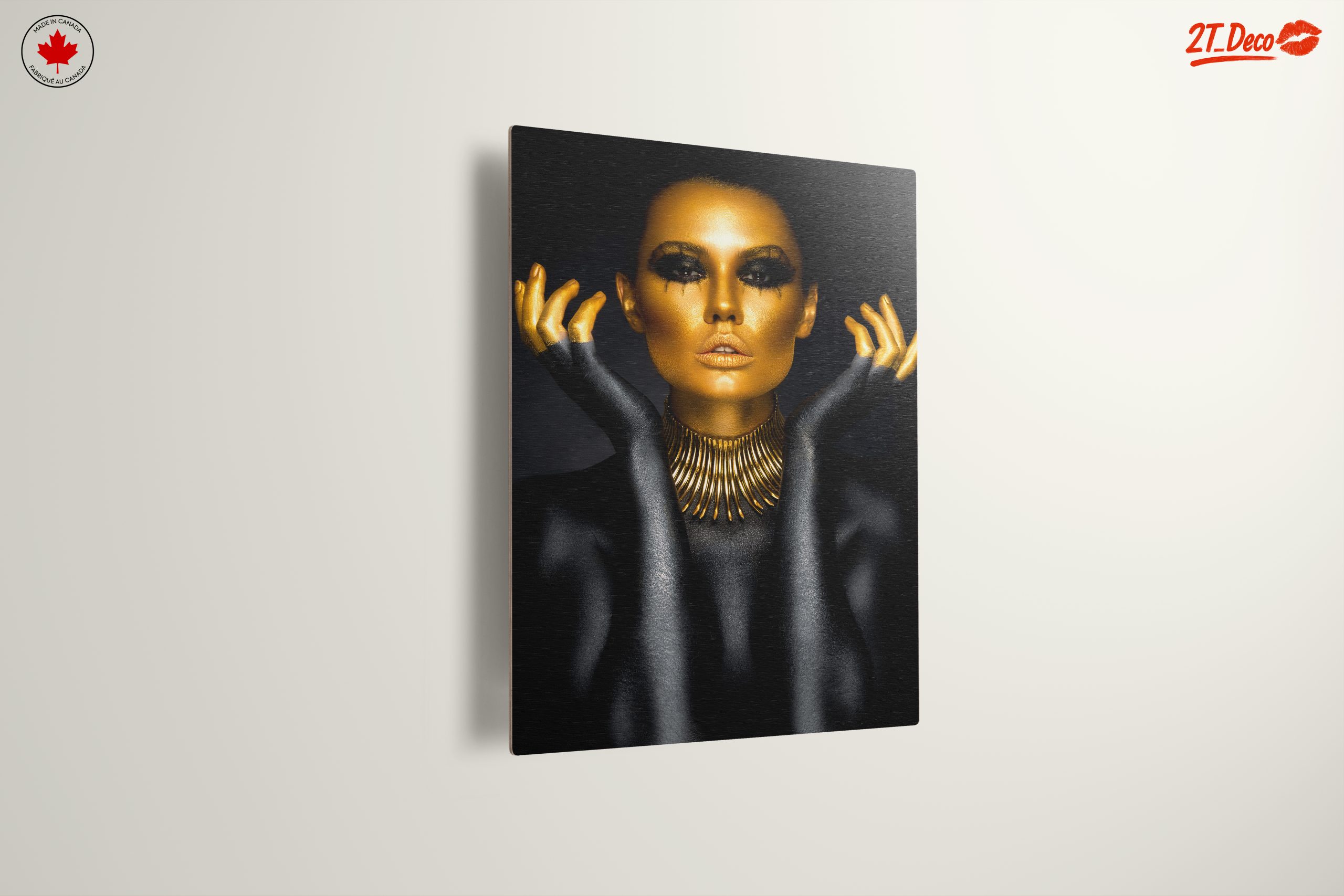 Striking Afro Art Portrait with Gold Accents - Image 13