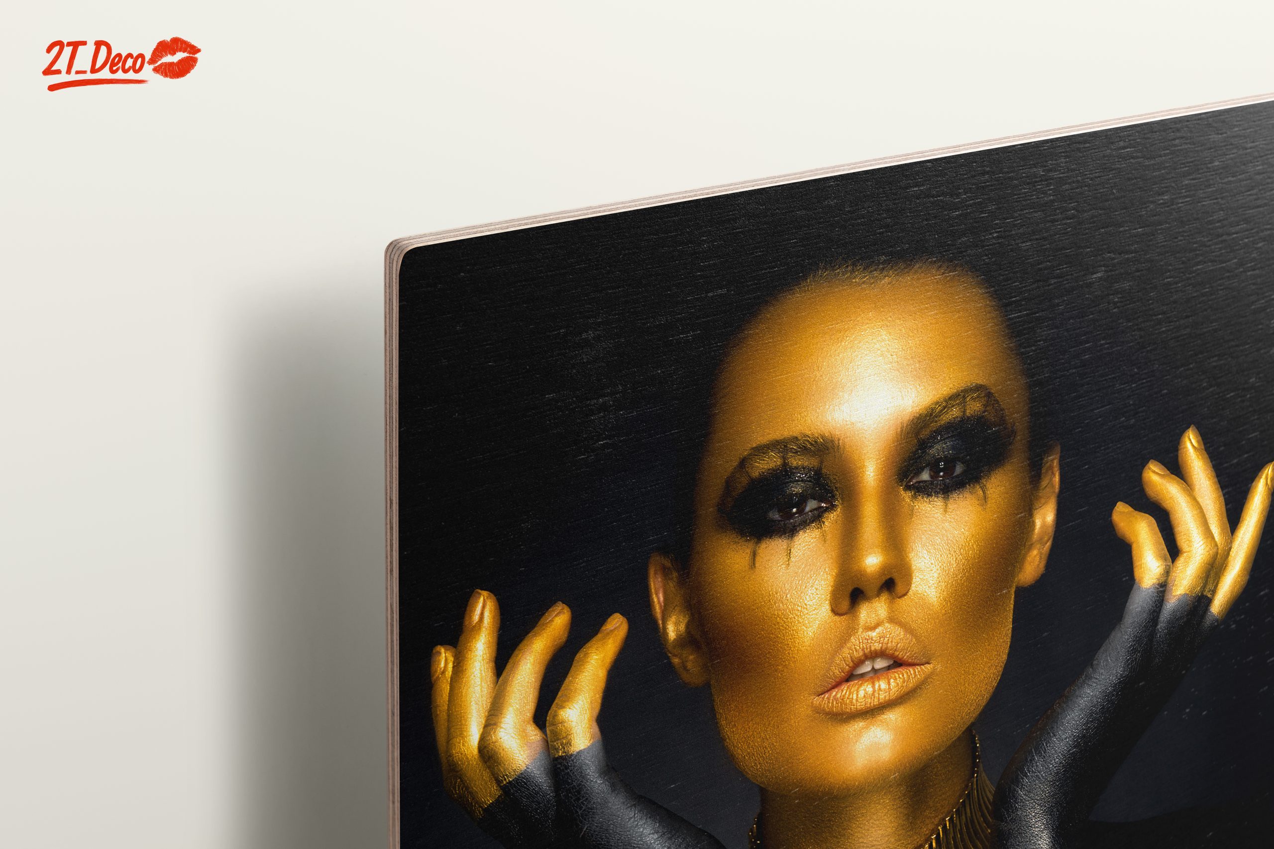 Striking Afro Art Portrait with Gold Accents - Image 15