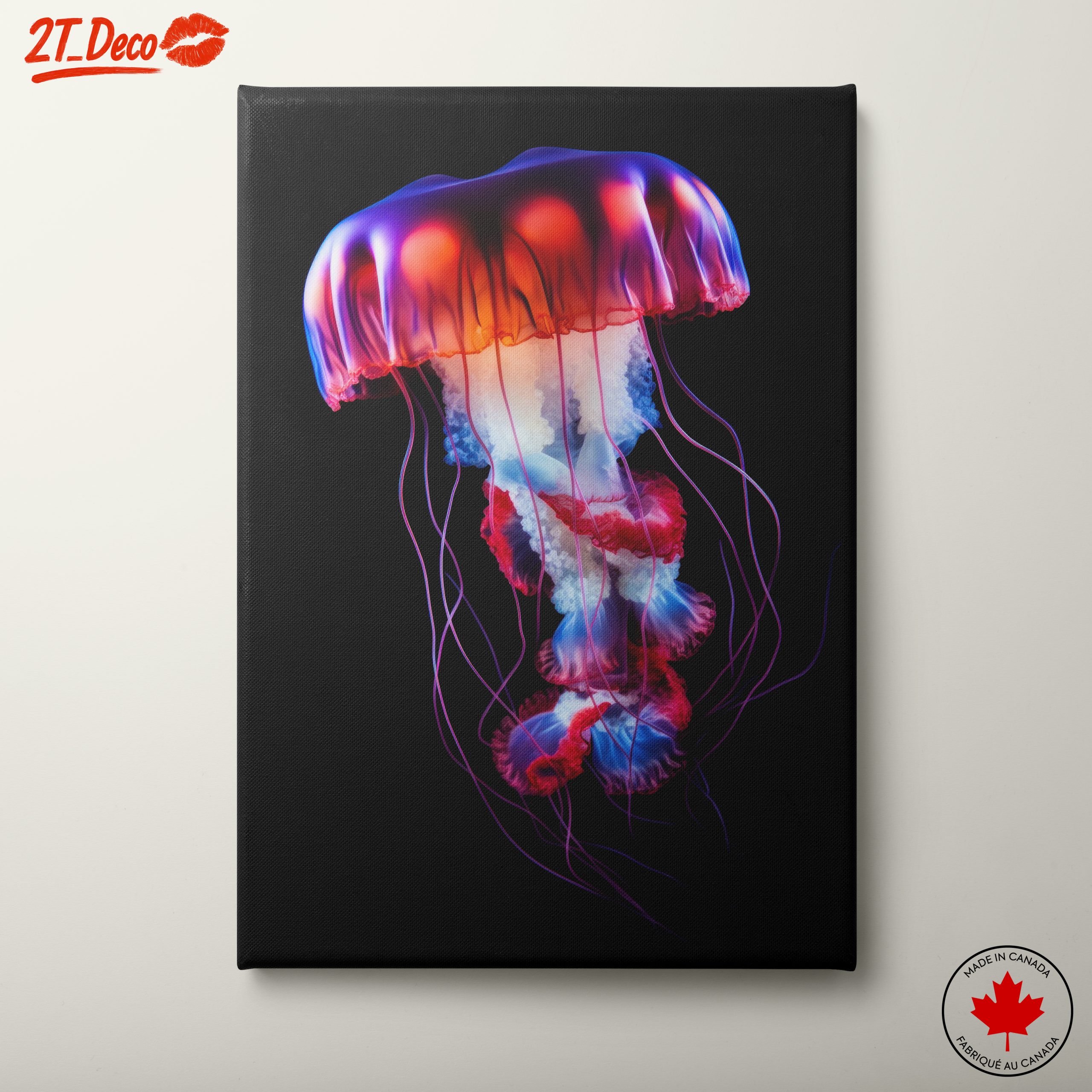 Vibrant Colorful Jellyfish Art