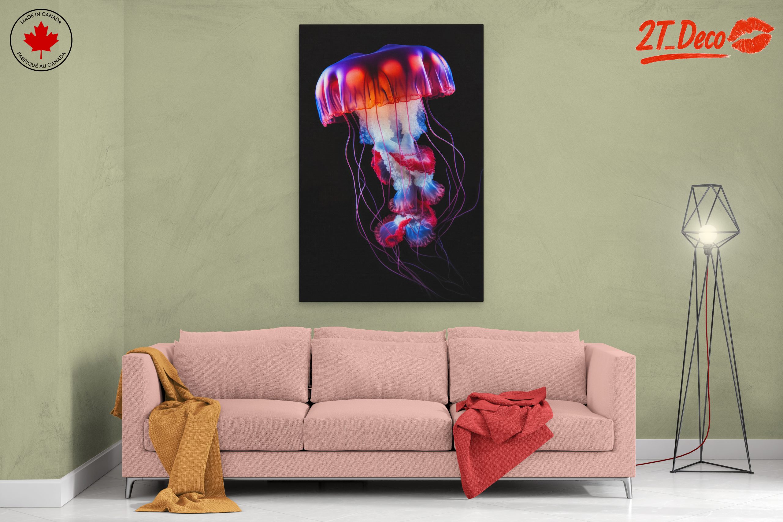 Vibrant Colorful Jellyfish Art - Image 2