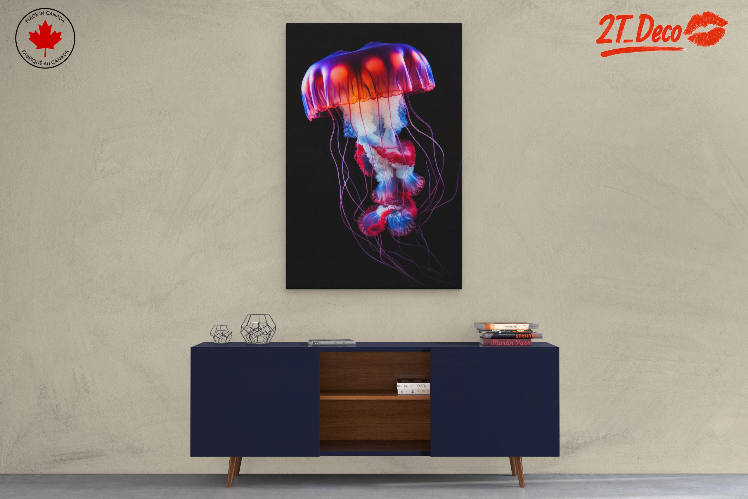 Vibrant Colorful Jellyfish Art - Image 3