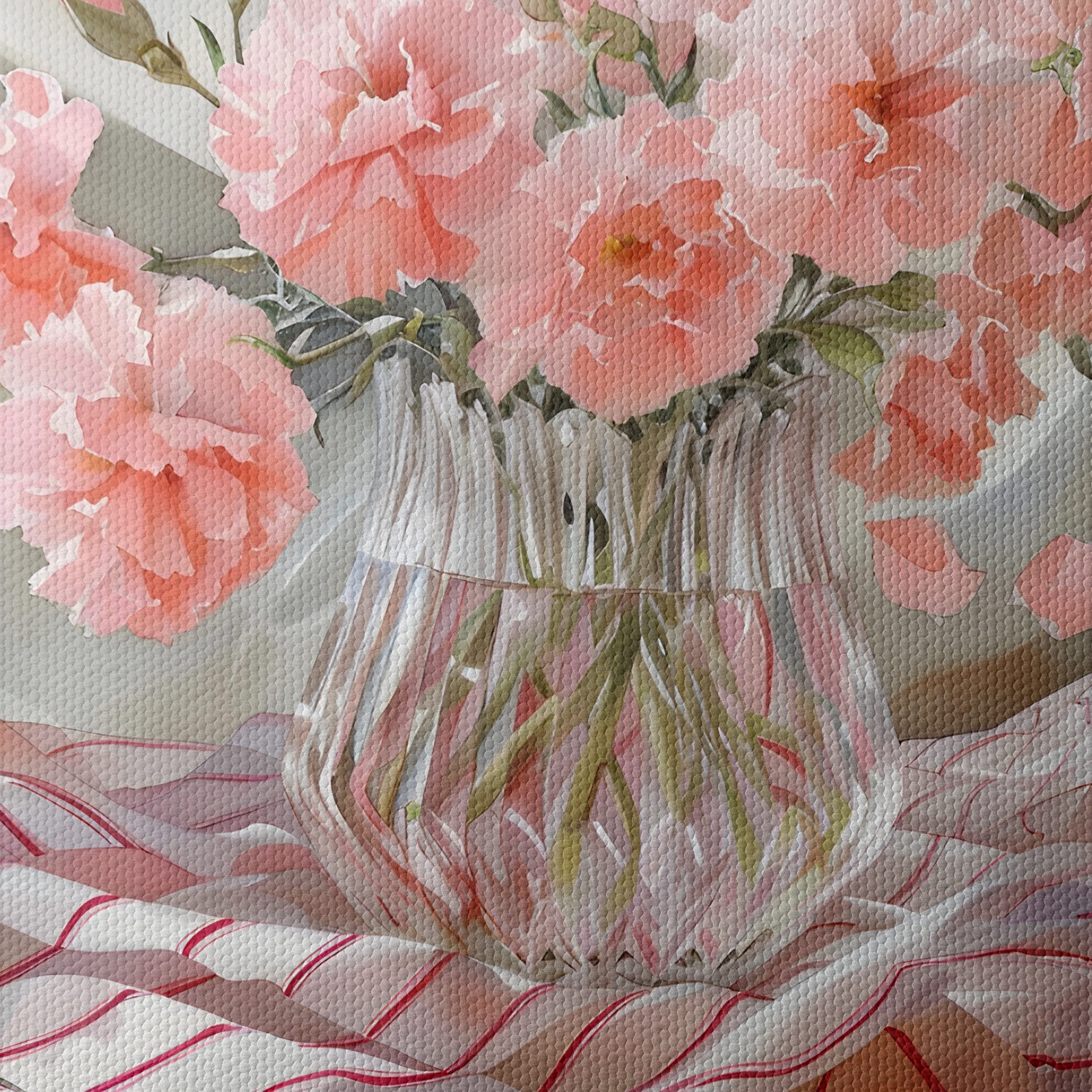 Delicate Pink Carnations in a Glass Vase - Image 4