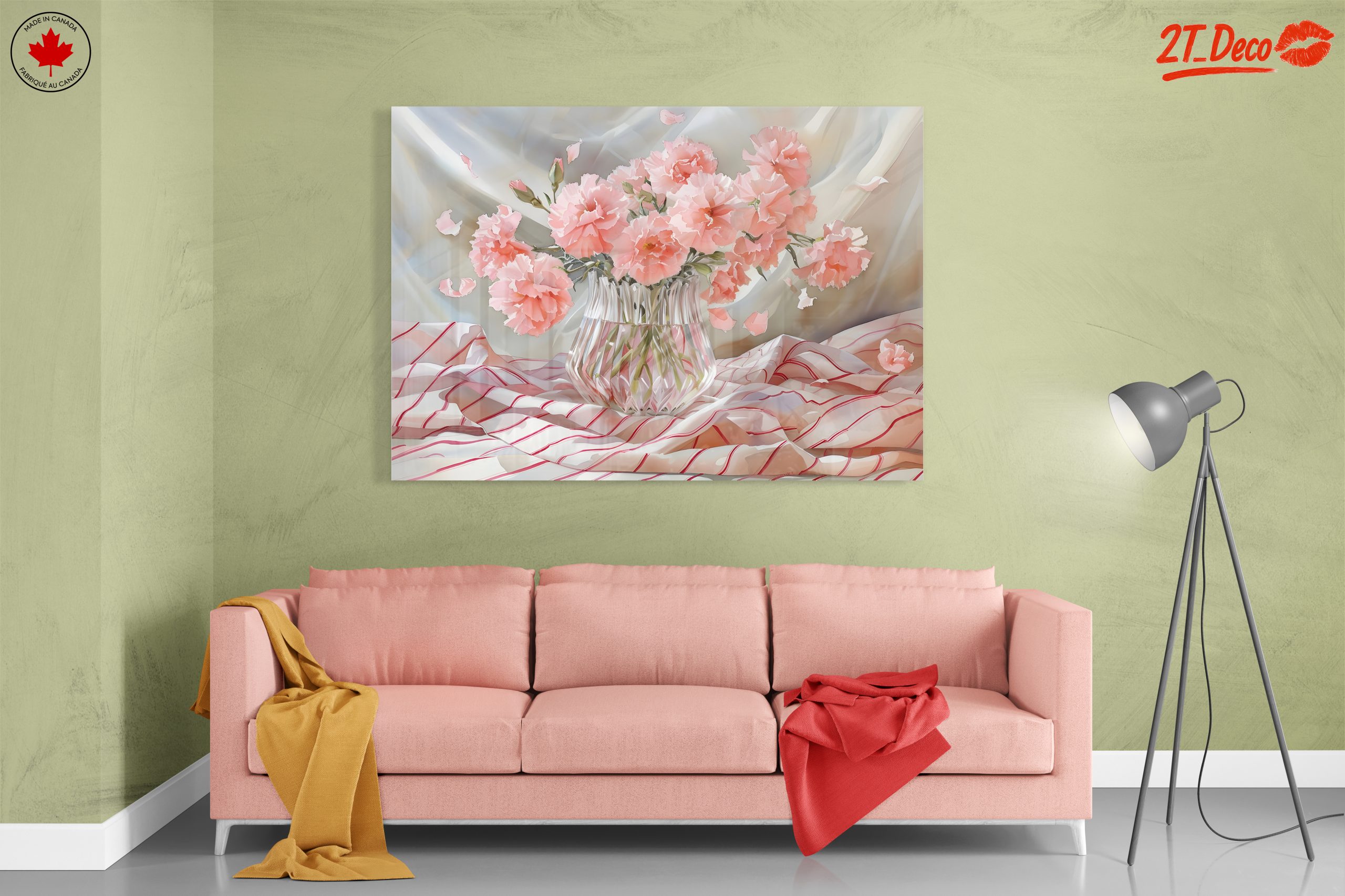 Delicate Pink Carnations in a Glass Vase - Image 7