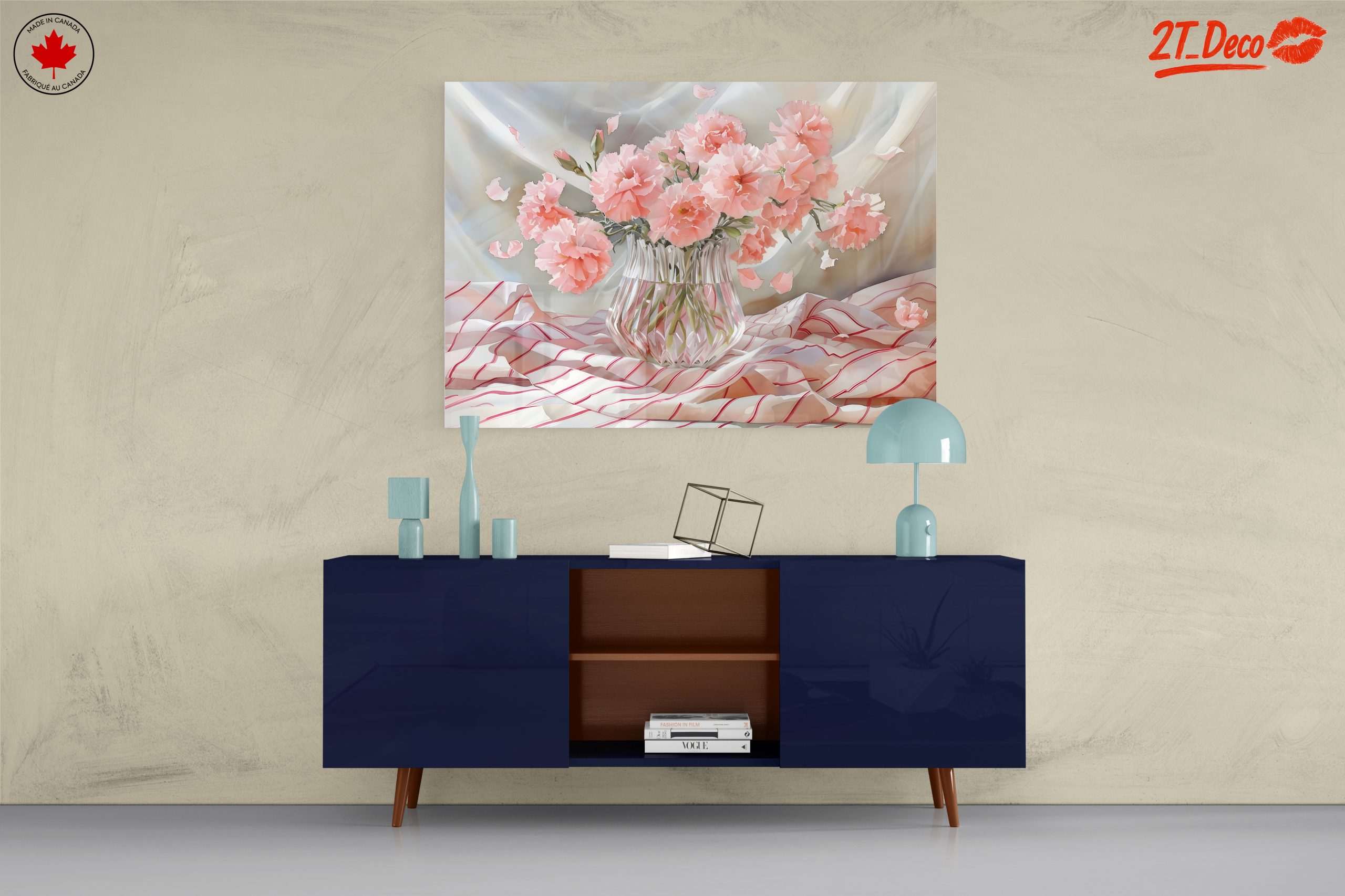 Delicate Pink Carnations in a Glass Vase - Image 8