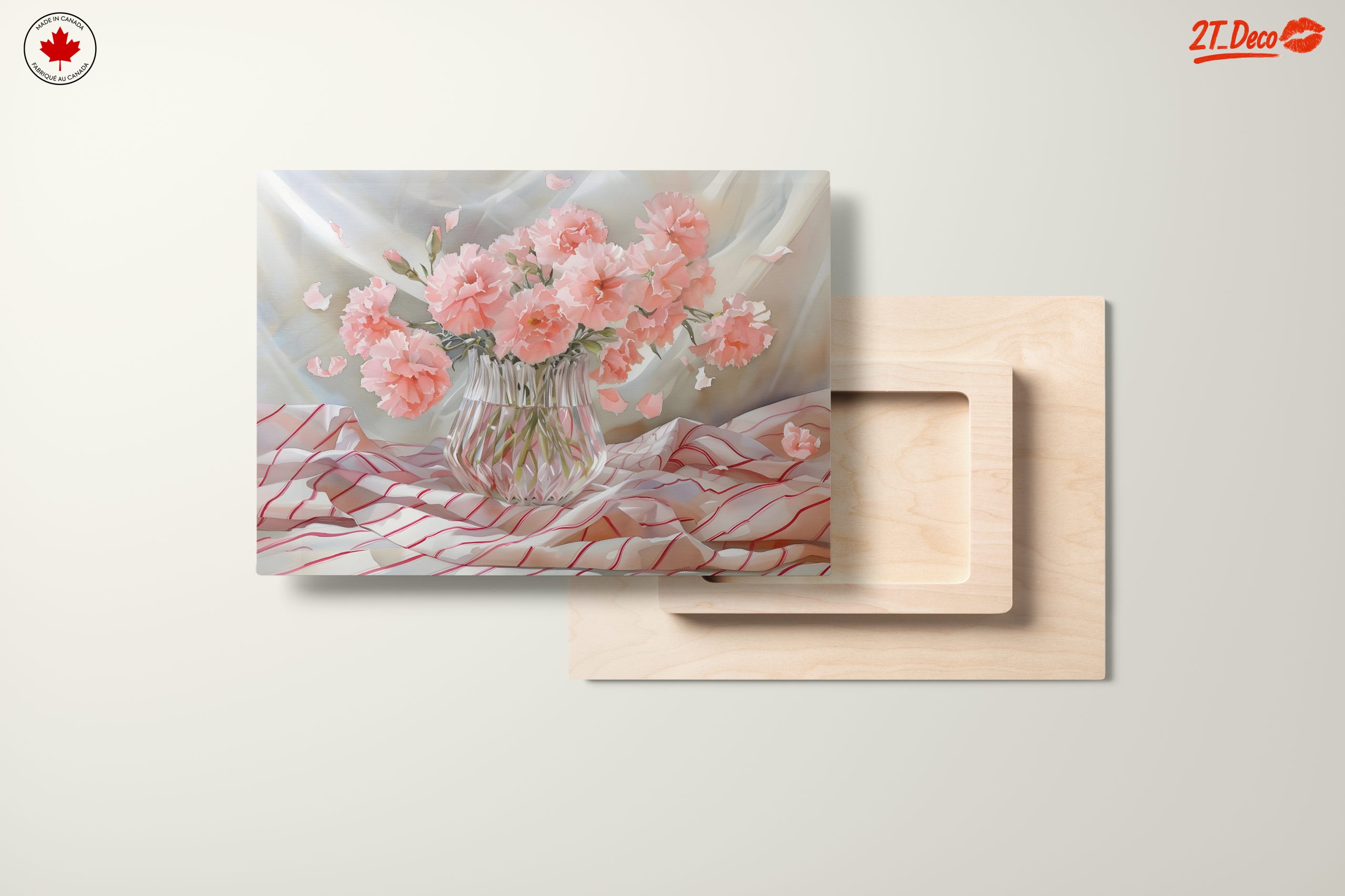 Delicate Pink Carnations in a Glass Vase - Image 11