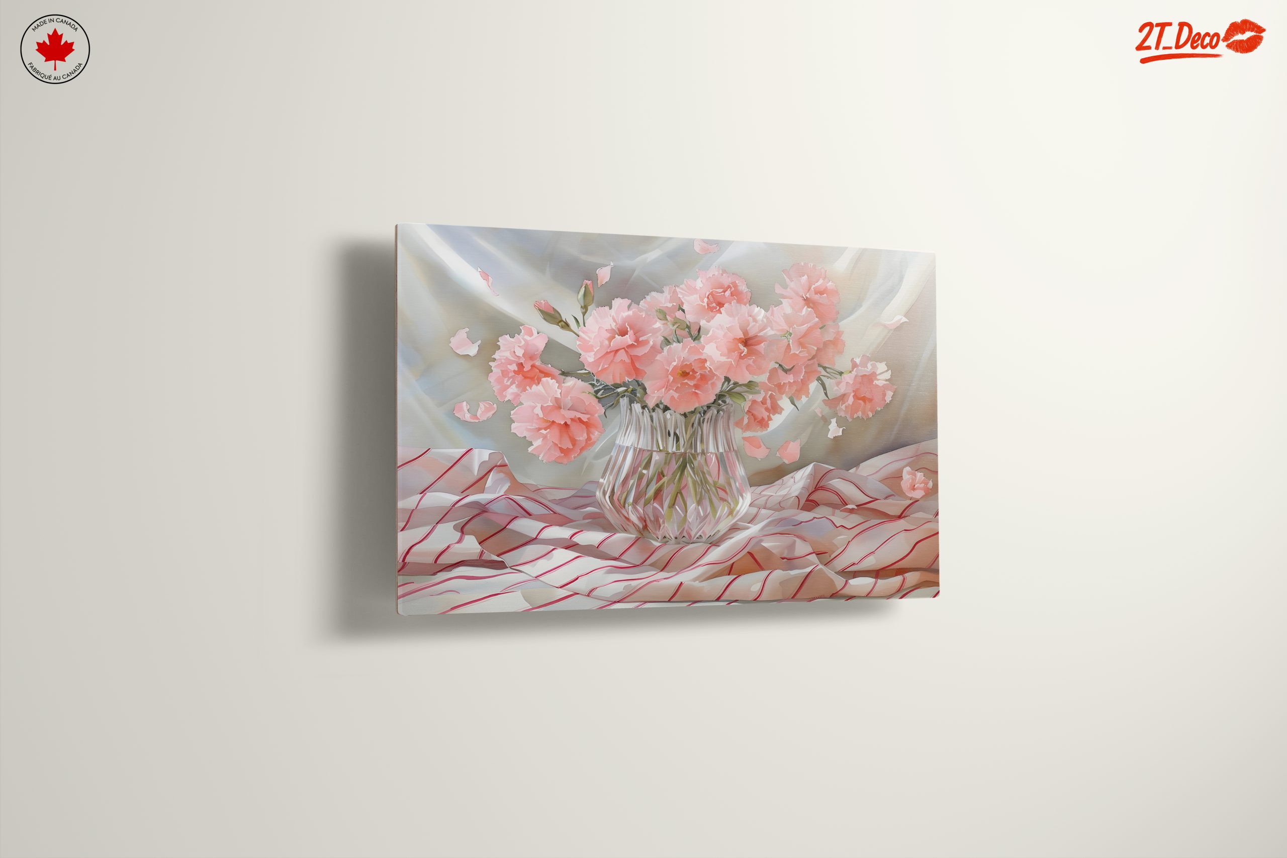 Delicate Pink Carnations in a Glass Vase - Image 13