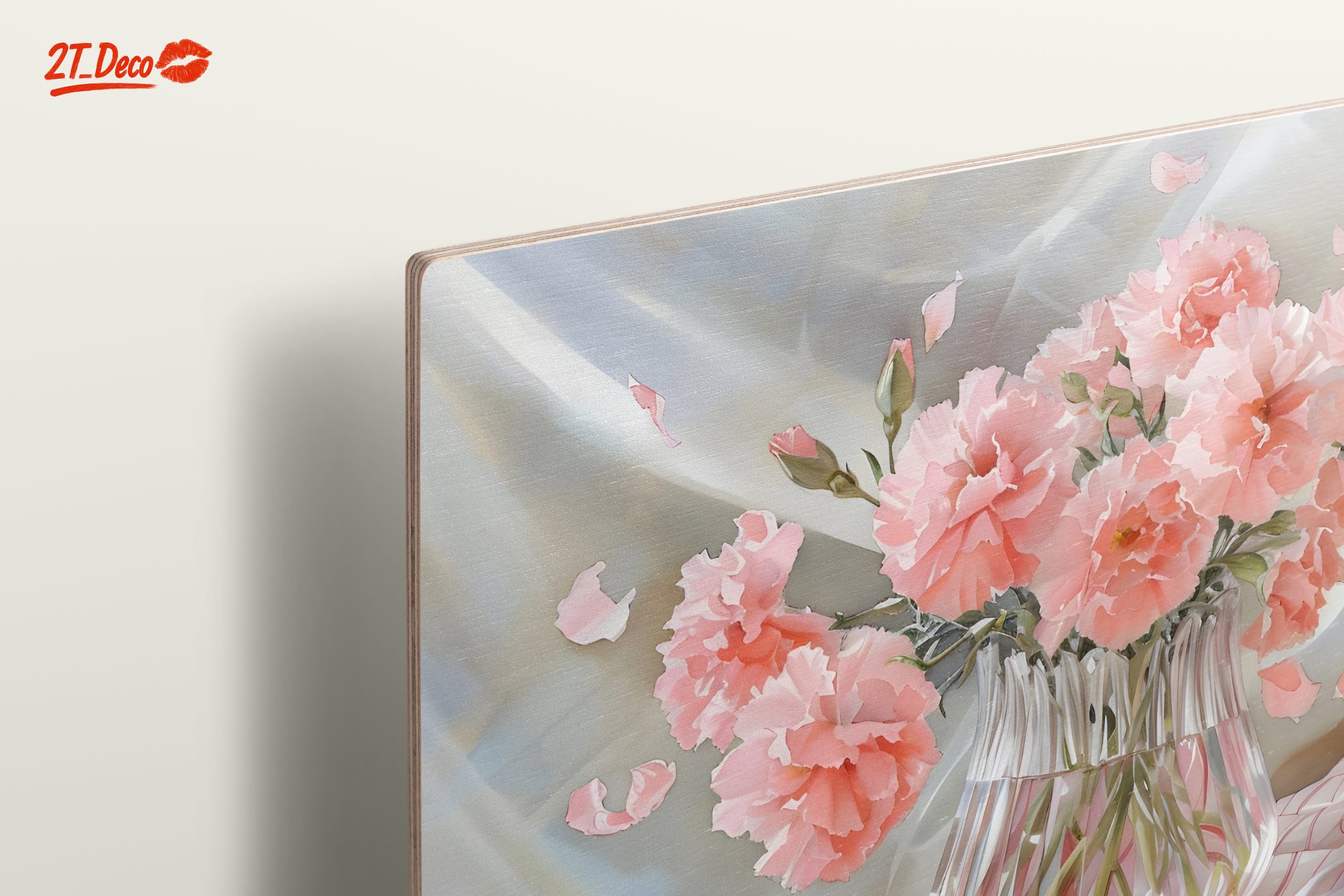 Delicate Pink Carnations in a Glass Vase - Image 15