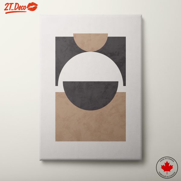 Geometric Abstract Art Print with Earthy Tones