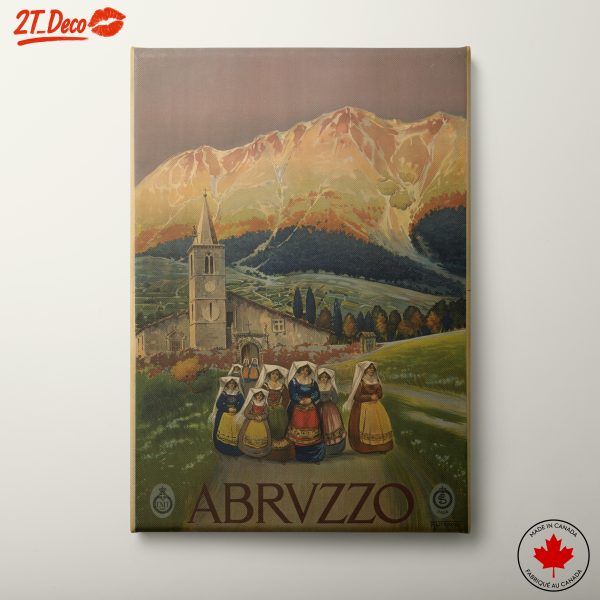 Abruzzo Mountain Landscape with Traditional Costumes