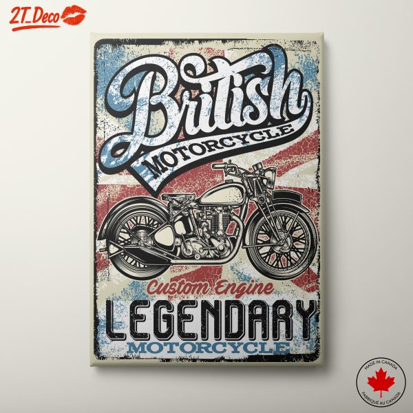 British Motorcycle Legendary Custom Engine Art