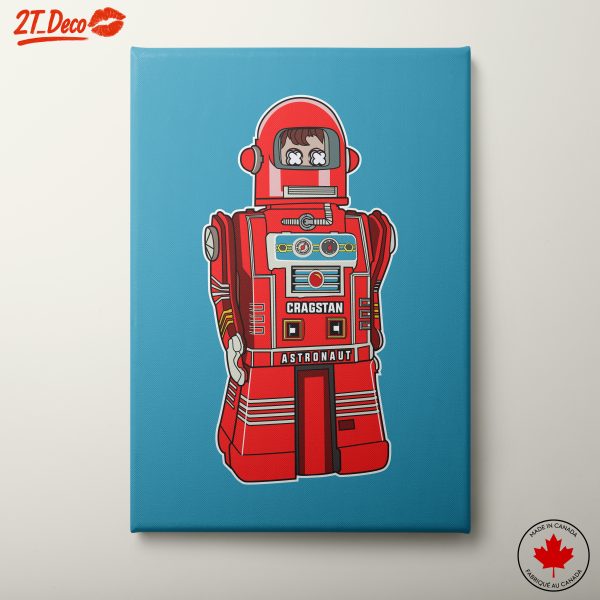 Cute Cartoon Robot Astronaut Art