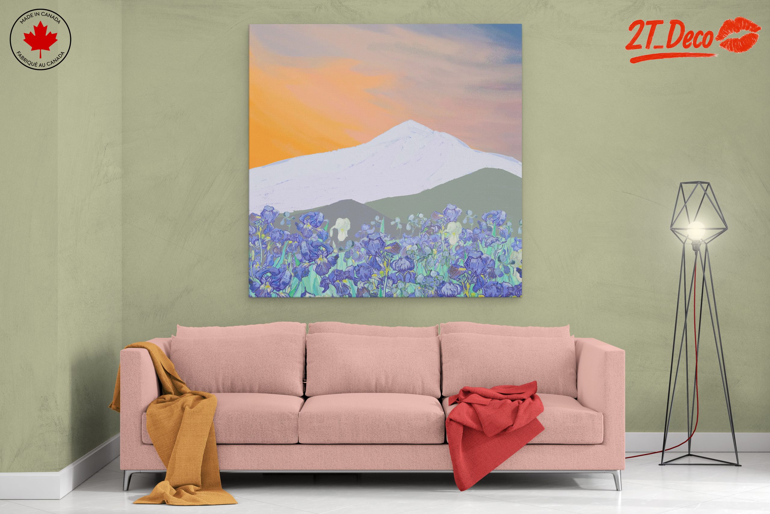 Stylized Abstract Landscape with Irises - Image 2
