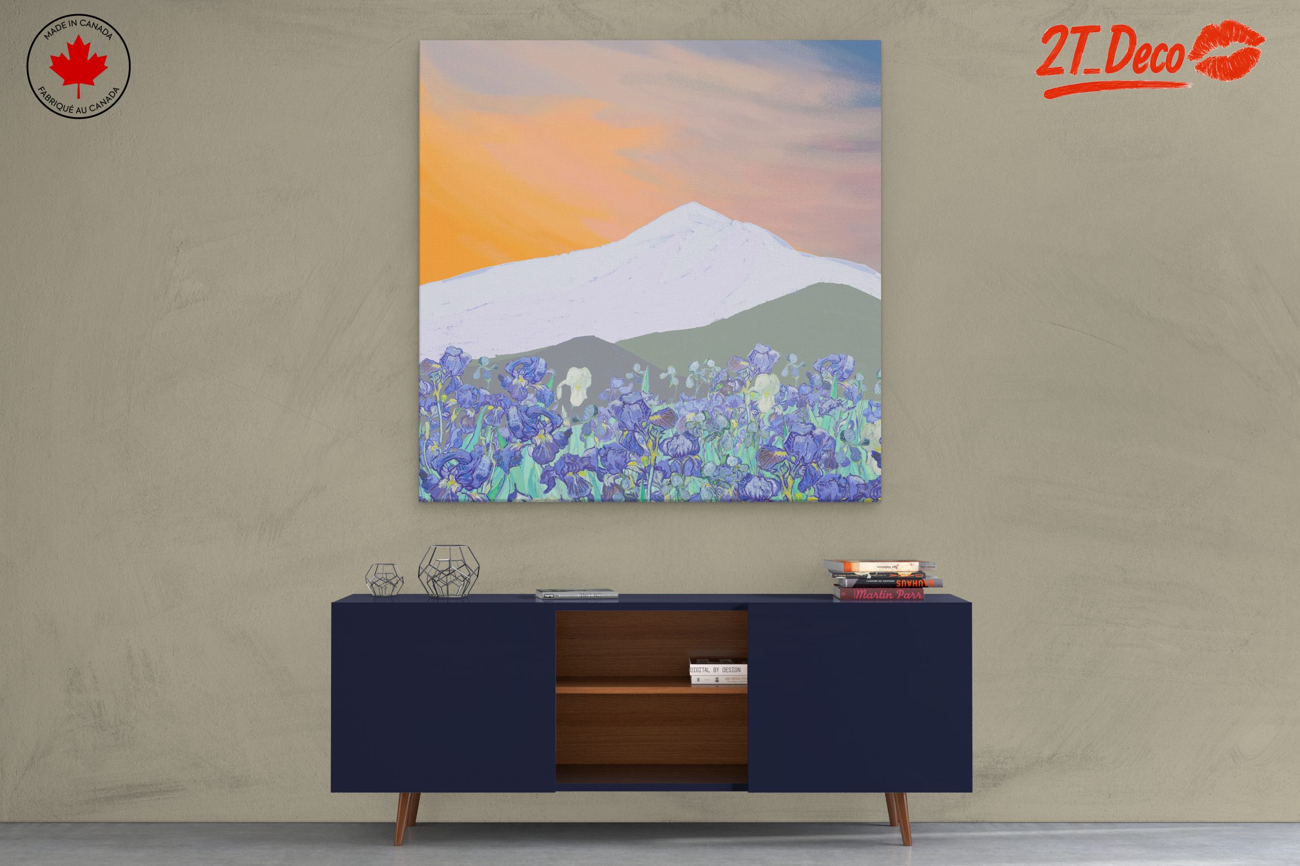 Stylized Abstract Landscape with Irises - Image 3
