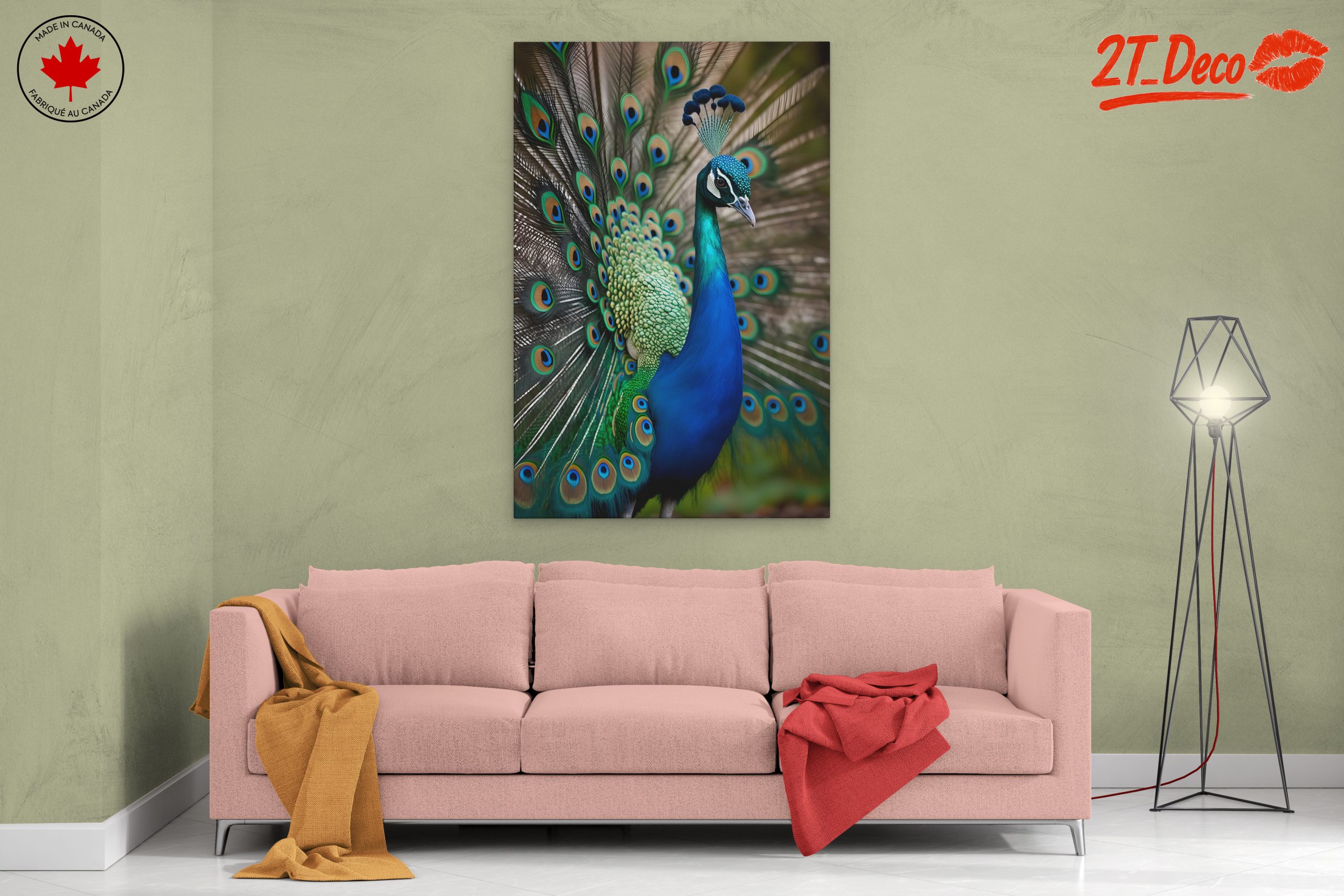 Vibrant Peacock Wall Art - Image 2