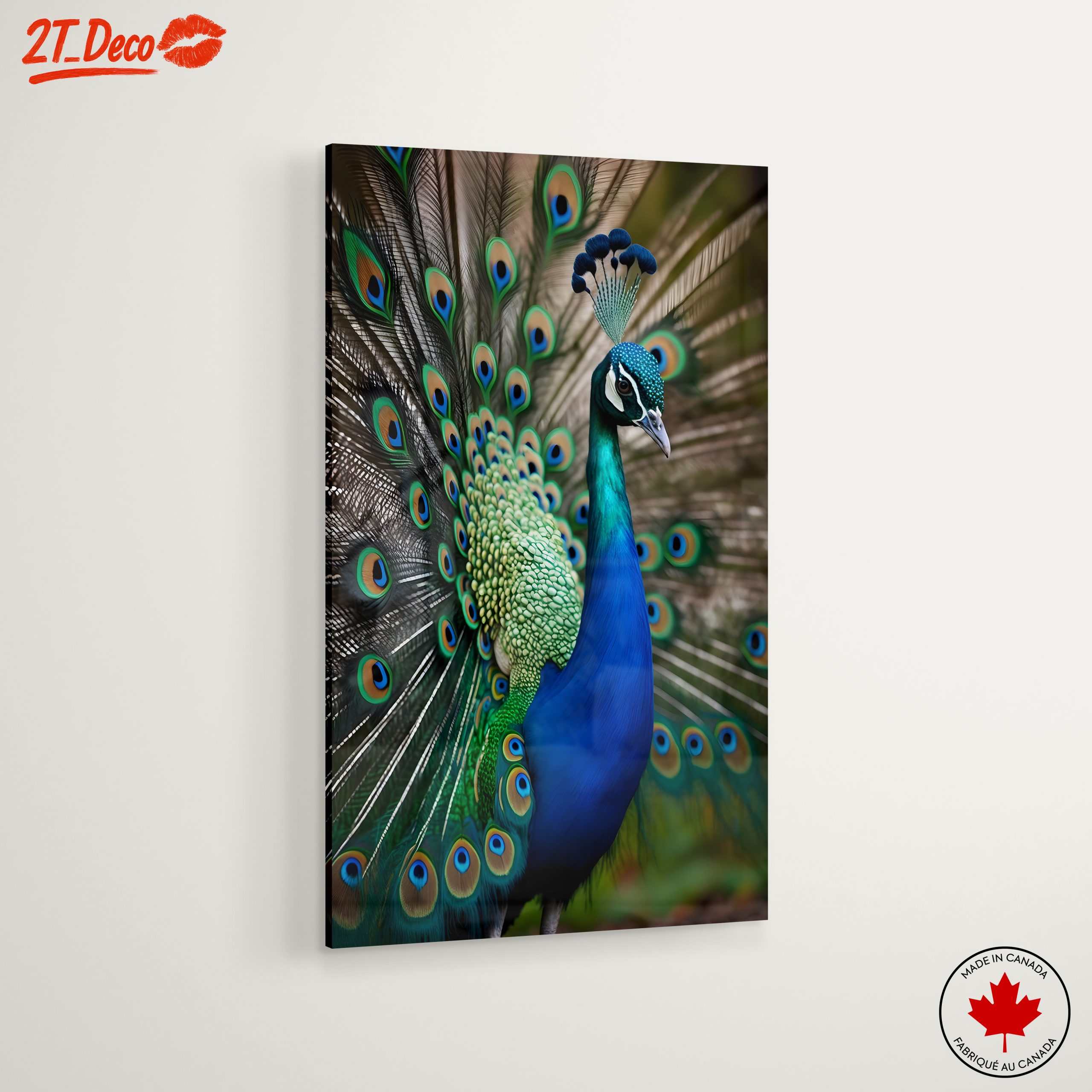 Vibrant Peacock Wall Art - Image 6