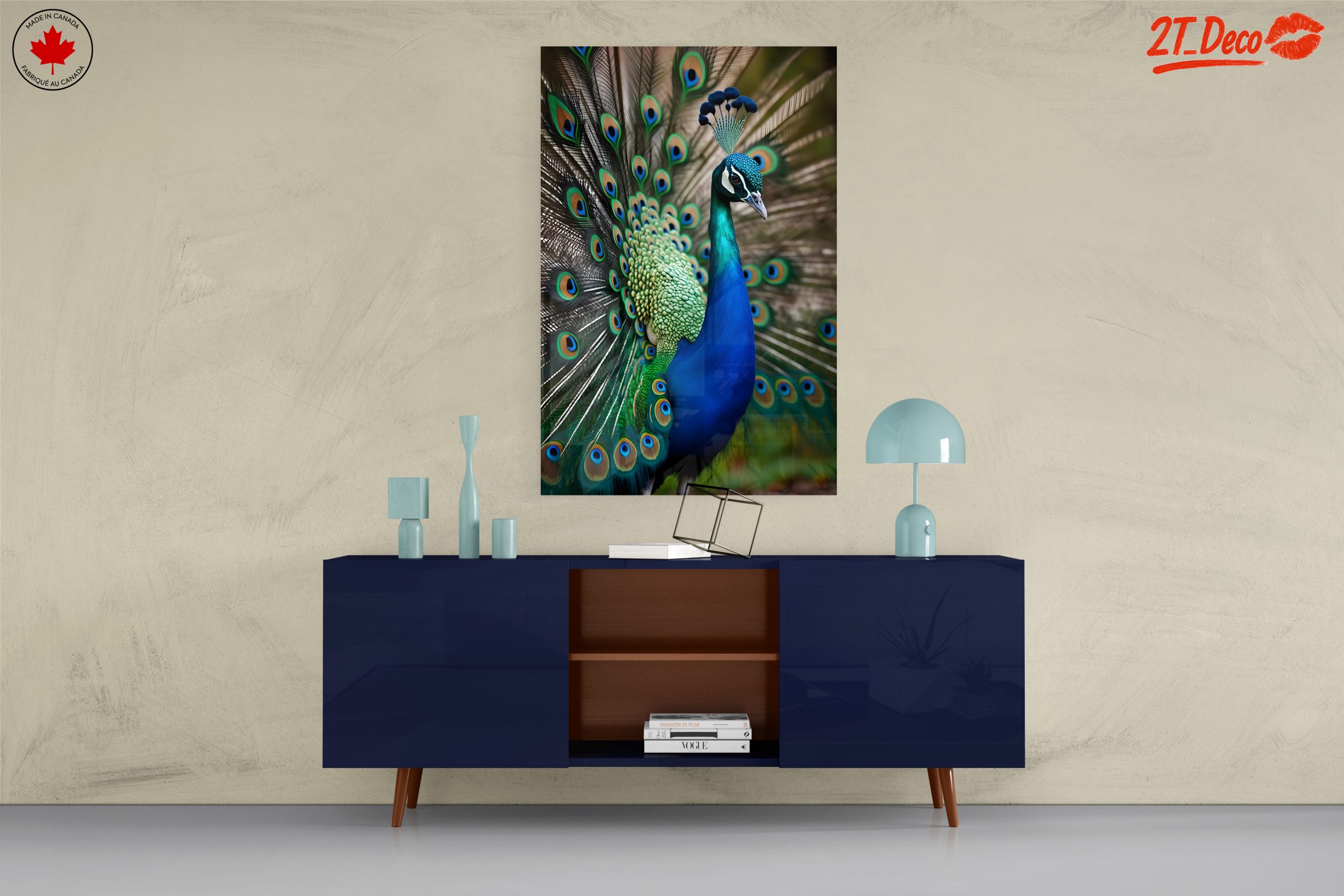 Vibrant Peacock Wall Art - Image 8