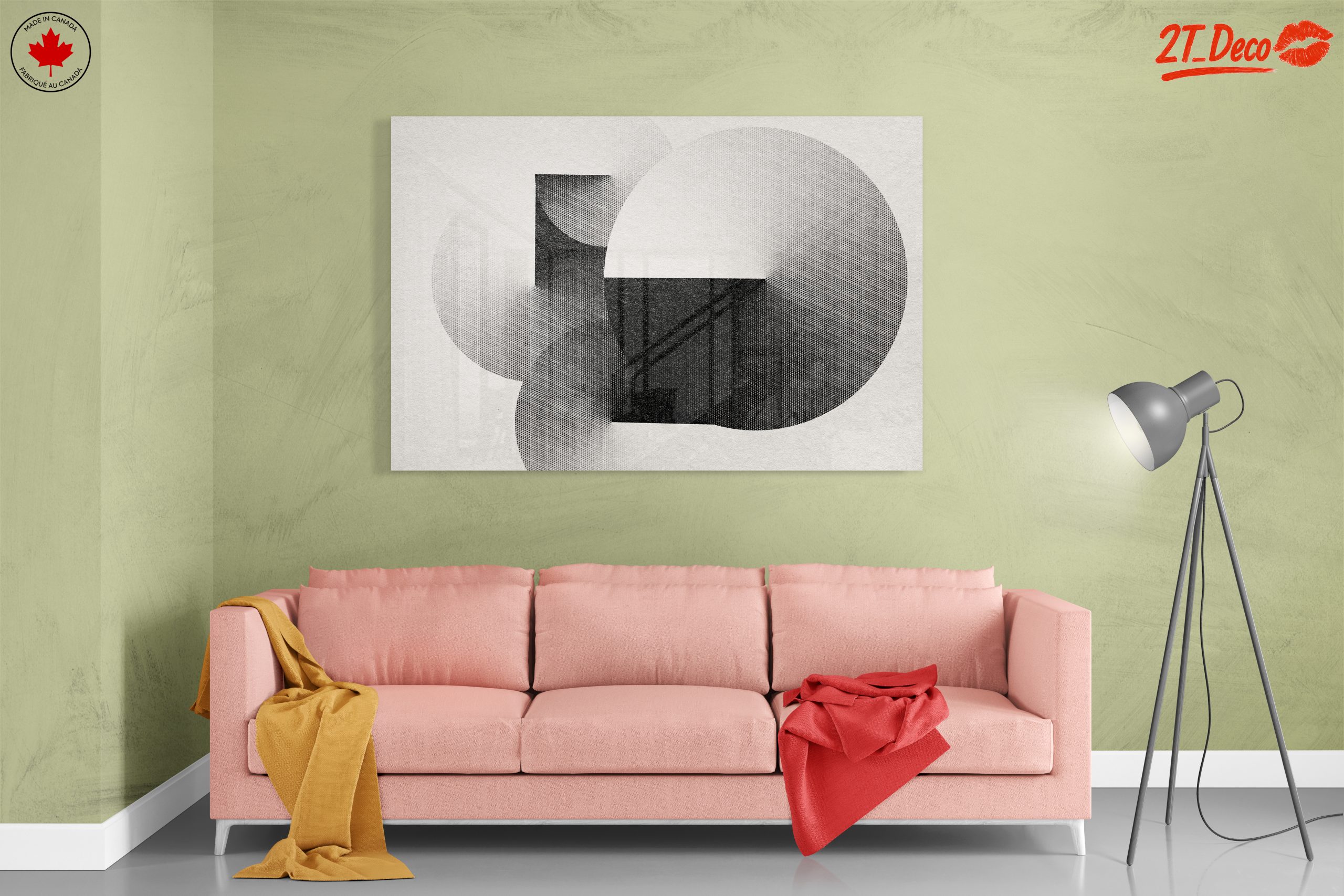Geometric Abstract Art in Monochrome Tones - Image 7