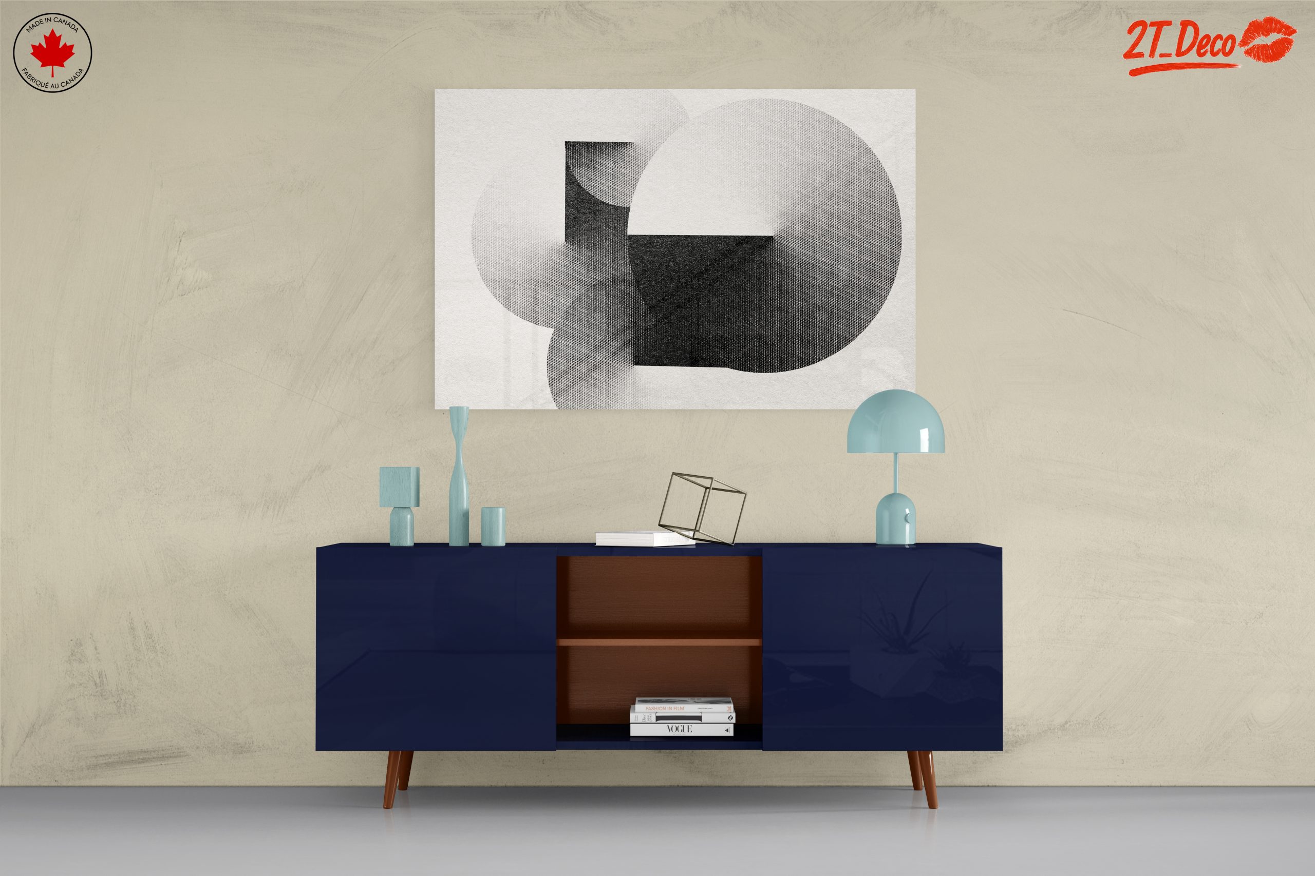 Geometric Abstract Art in Monochrome Tones - Image 8