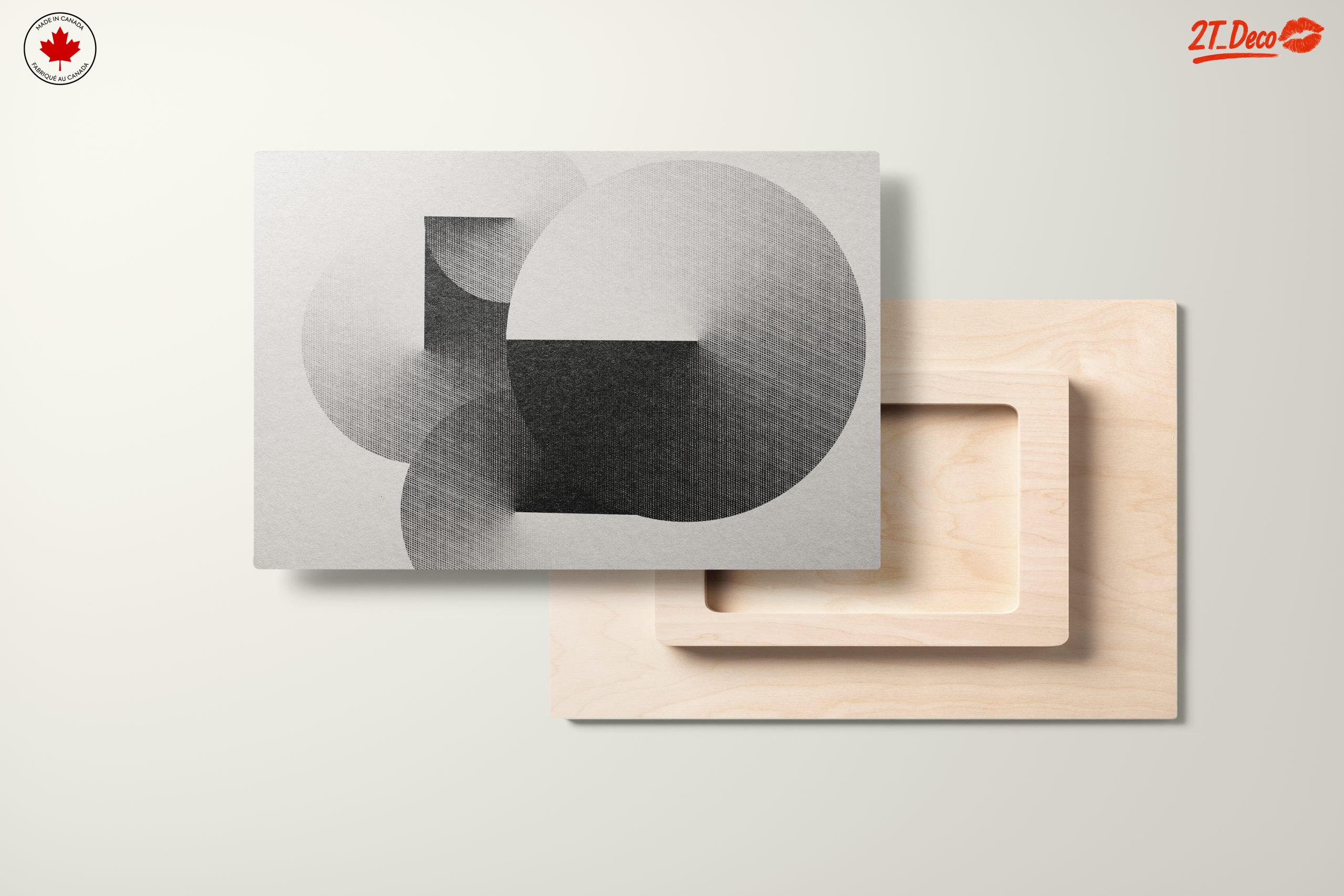 Geometric Abstract Art in Monochrome Tones - Image 11