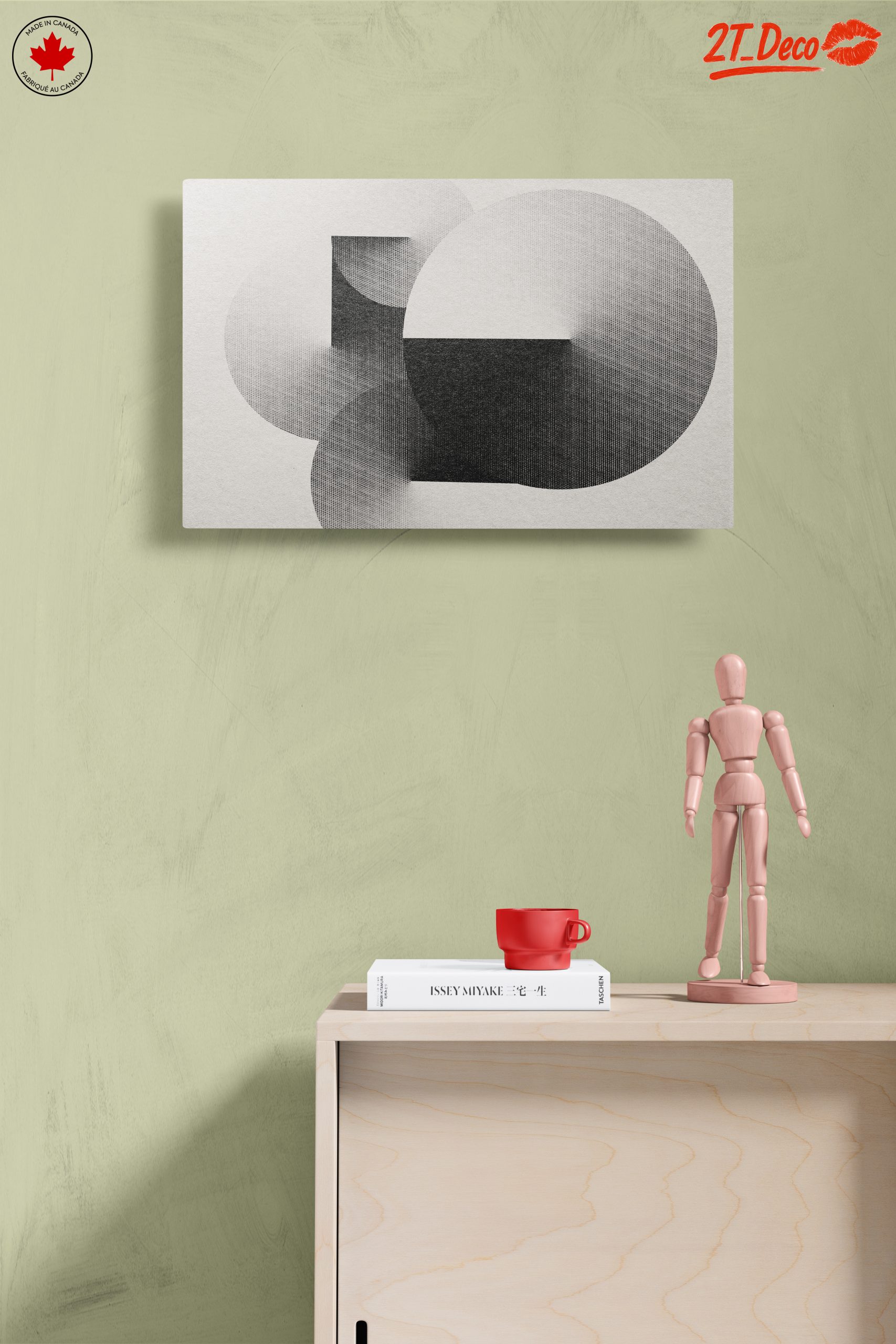 Geometric Abstract Art in Monochrome Tones - Image 14