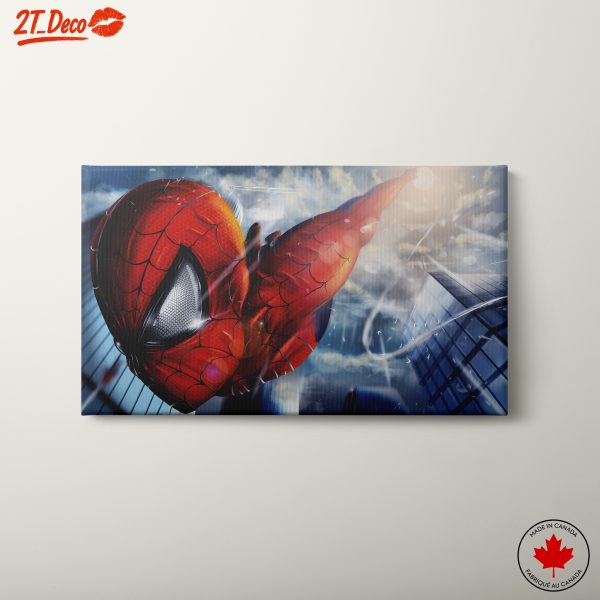 Dynamic Spider-Man Artwork in Urban Setting