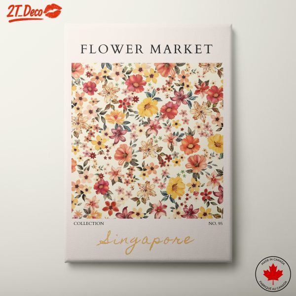 Flower Market Art Inspired by Singapore