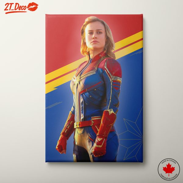 Captain Marvel Artwork with Bold Colors