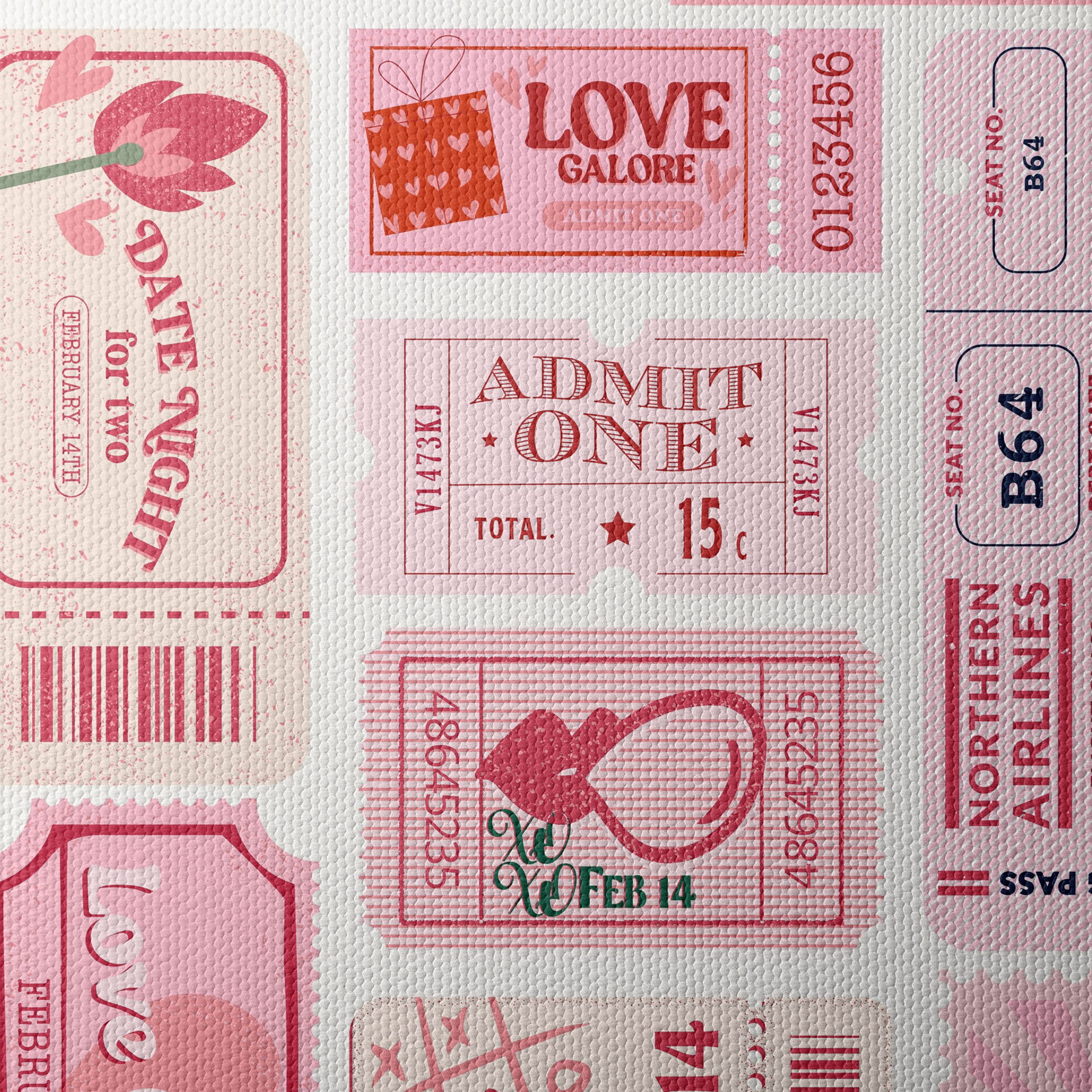 Colorful Ticket Collage Art - Image 4