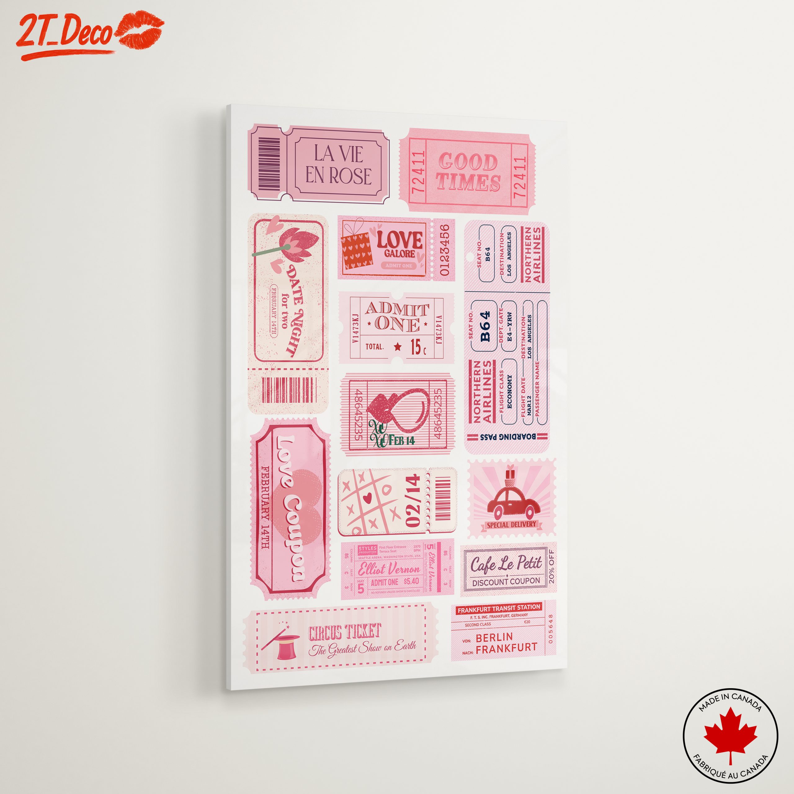Colorful Ticket Collage Art - Image 6