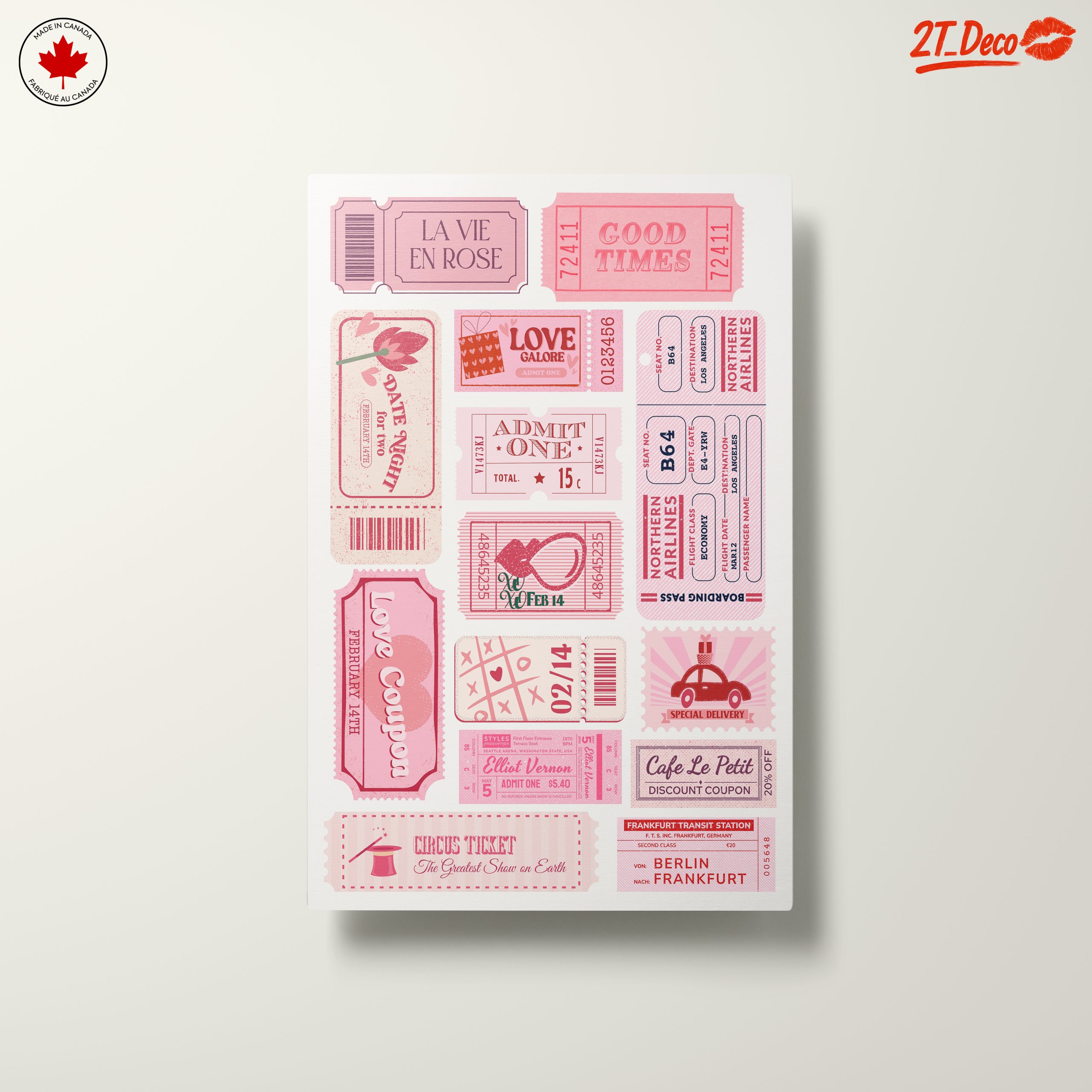 Colorful Ticket Collage Art - Image 10