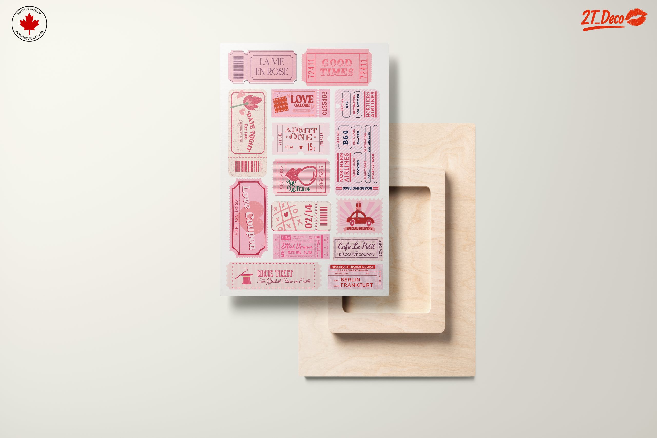 Colorful Ticket Collage Art - Image 11