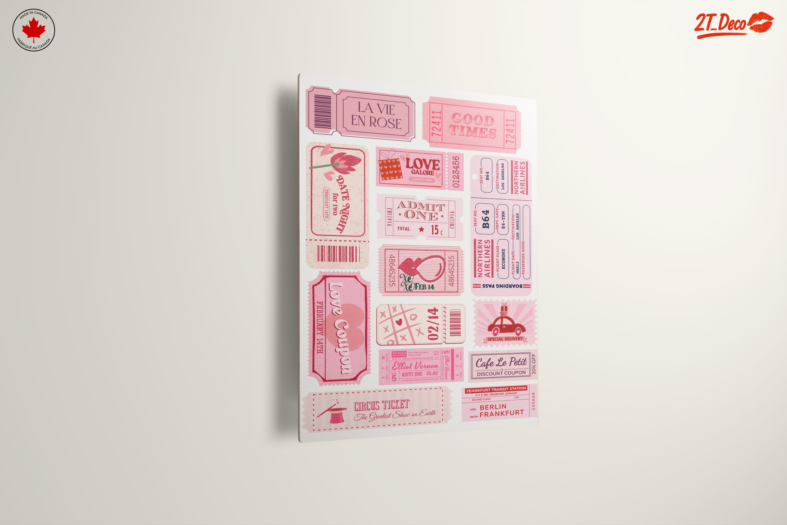 Colorful Ticket Collage Art - Image 13