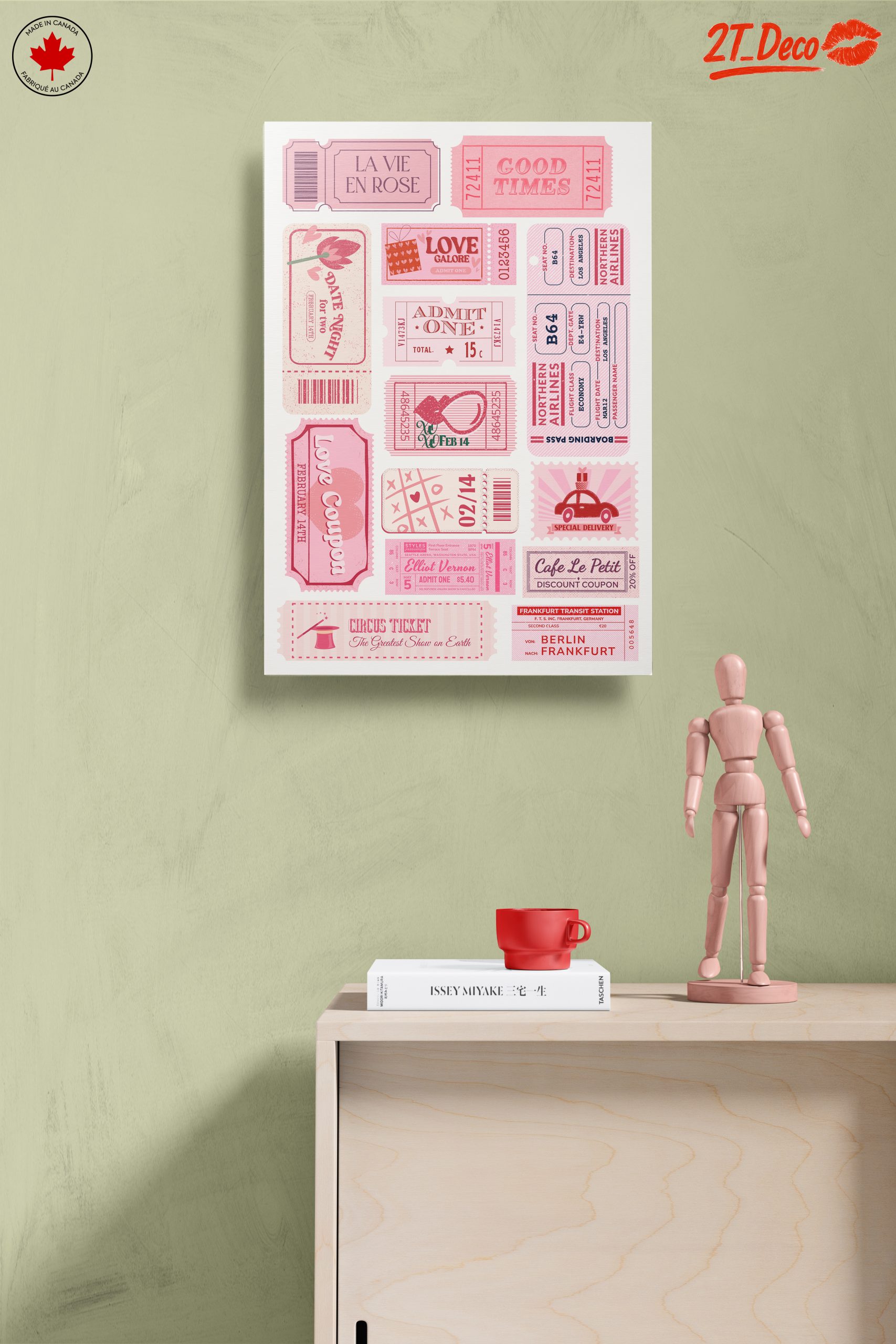 Colorful Ticket Collage Art - Image 14