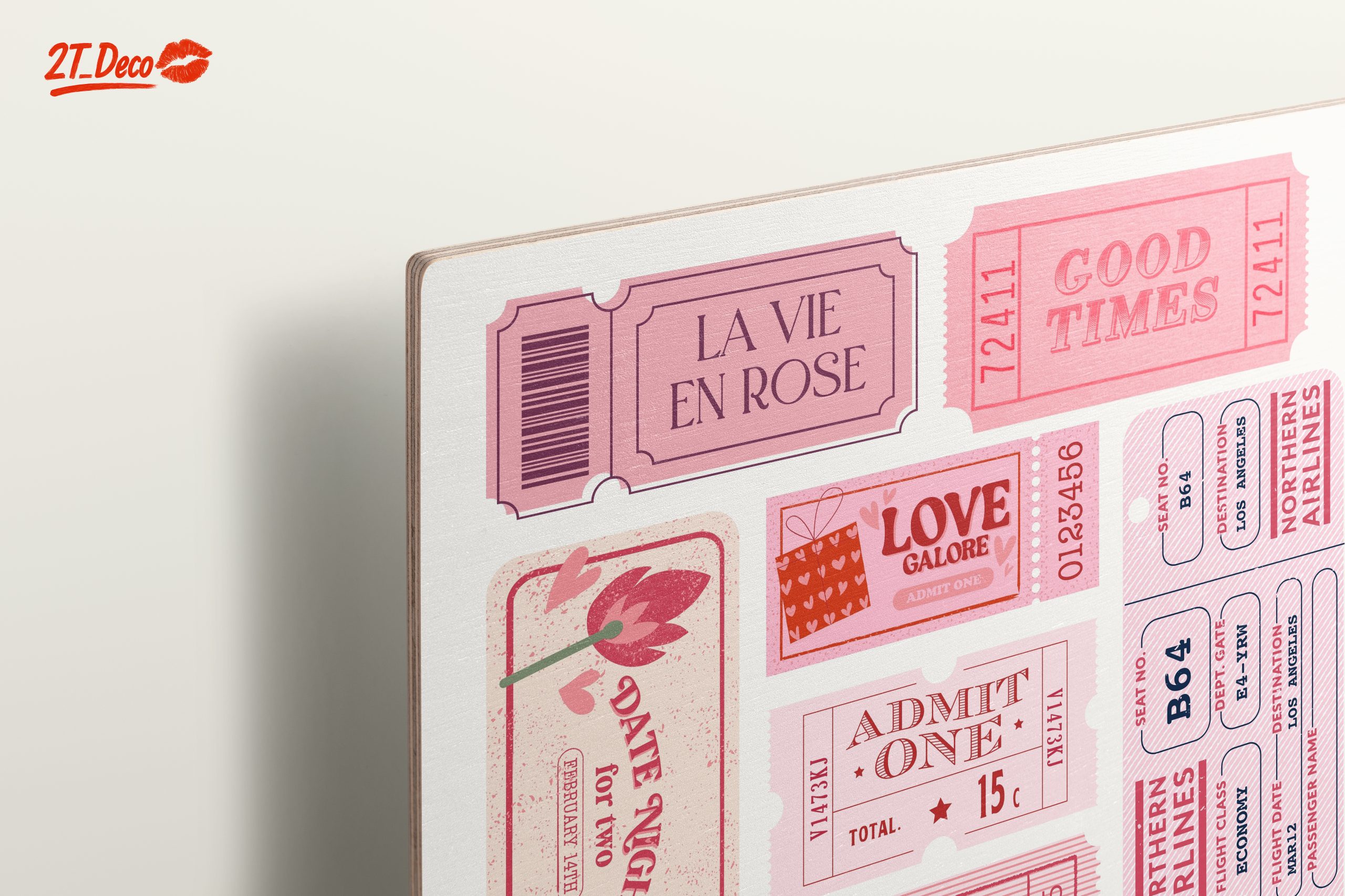 Colorful Ticket Collage Art - Image 15